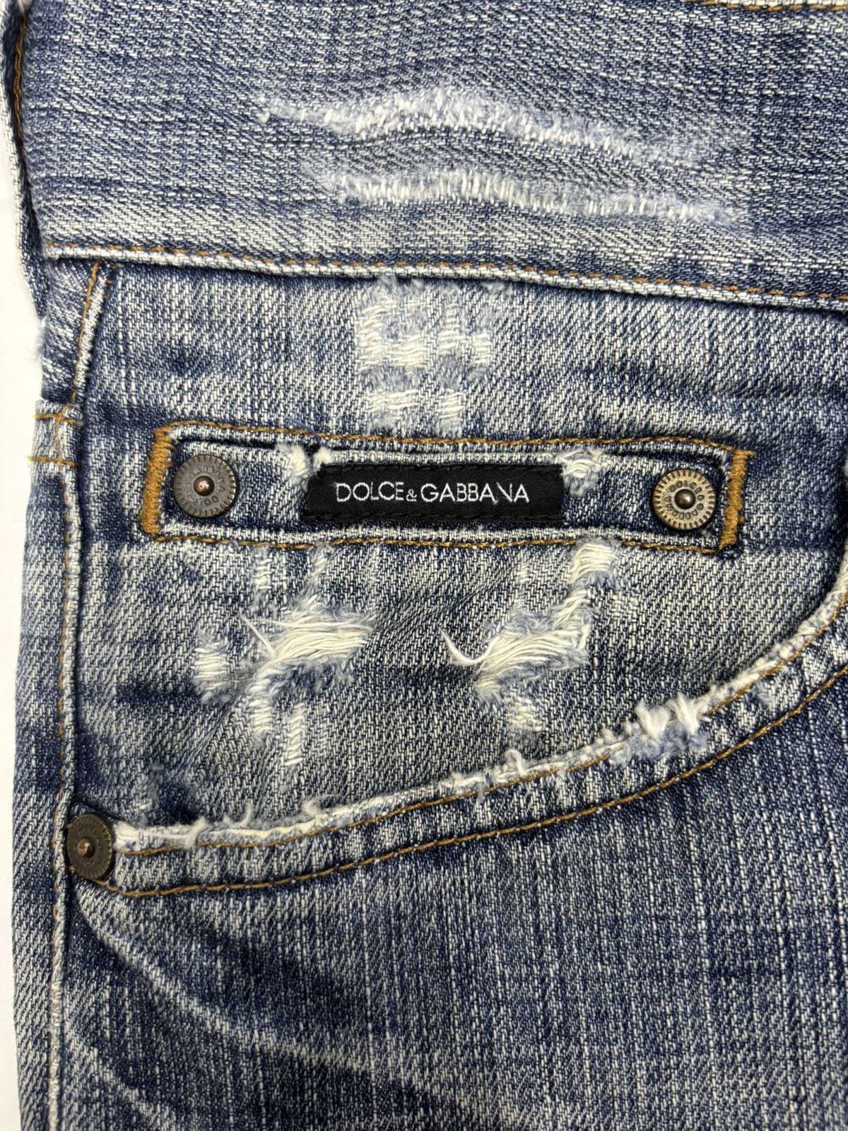 Dolce & Gabbana Dolce & Gabbana Archived Thrashed Ripped Ruin Jeans Size 32" / US 10 / IT 46 - 11 Thumbnail