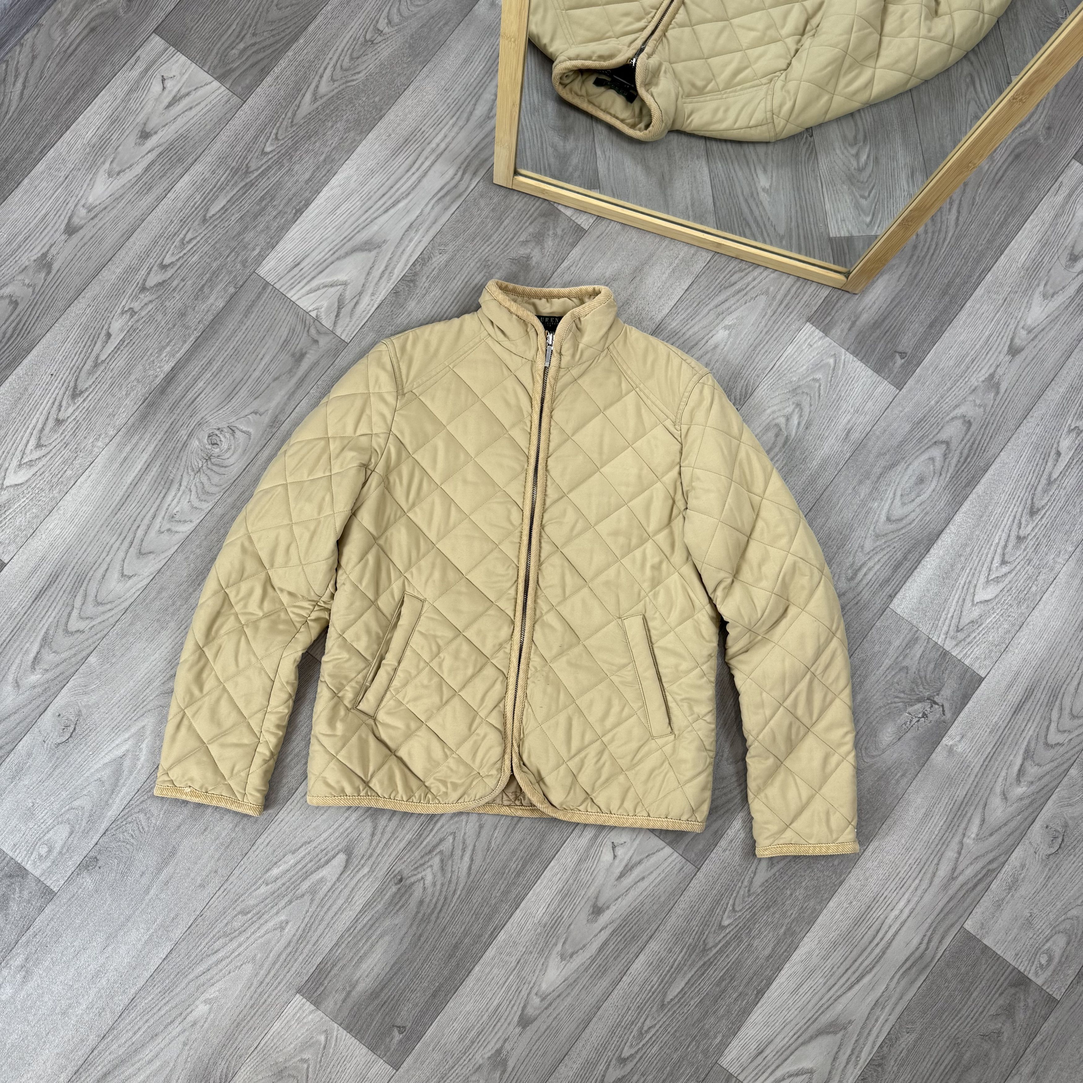 Lauren Ralph Lauren Vintage Lauren Ralph Lauren Women's Beige Quilted Jacket Size M / US 6-8 / IT 42-44 - 1 Thumbnail