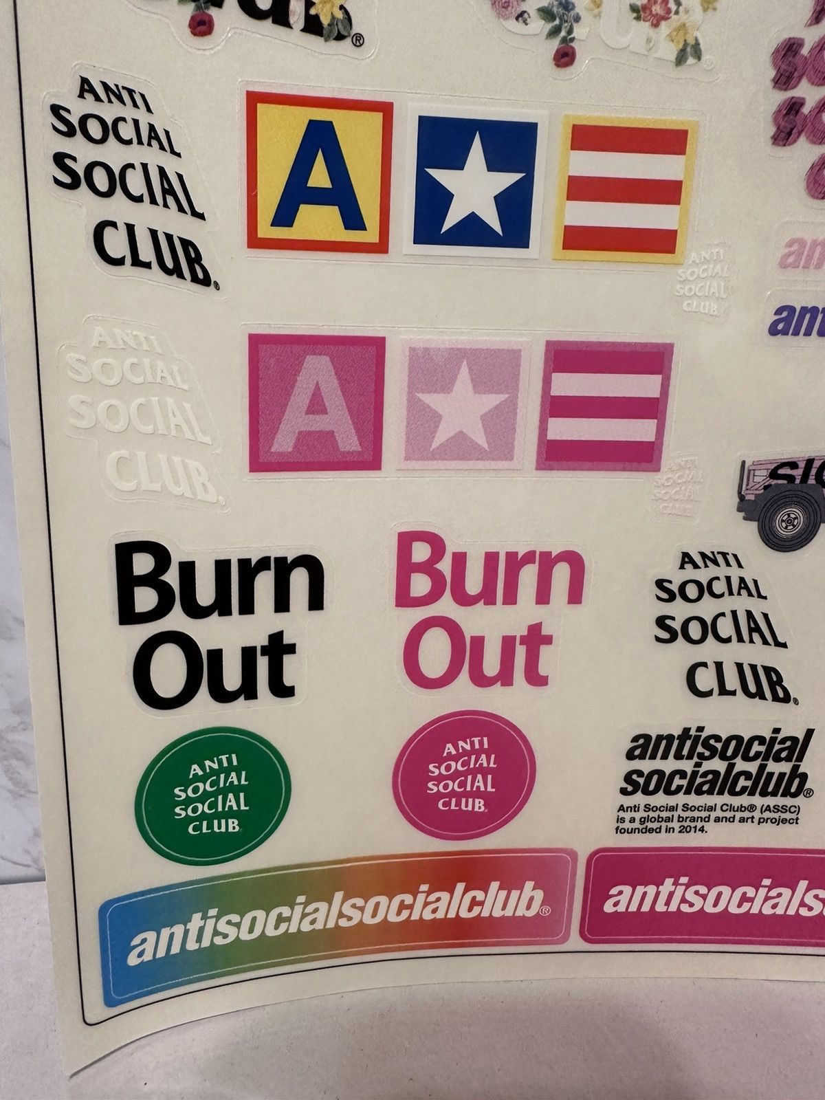 Anti Social Social Club Anti Social Social Club Sticker Sheet 2022 Size ONE SIZE - 5 Thumbnail