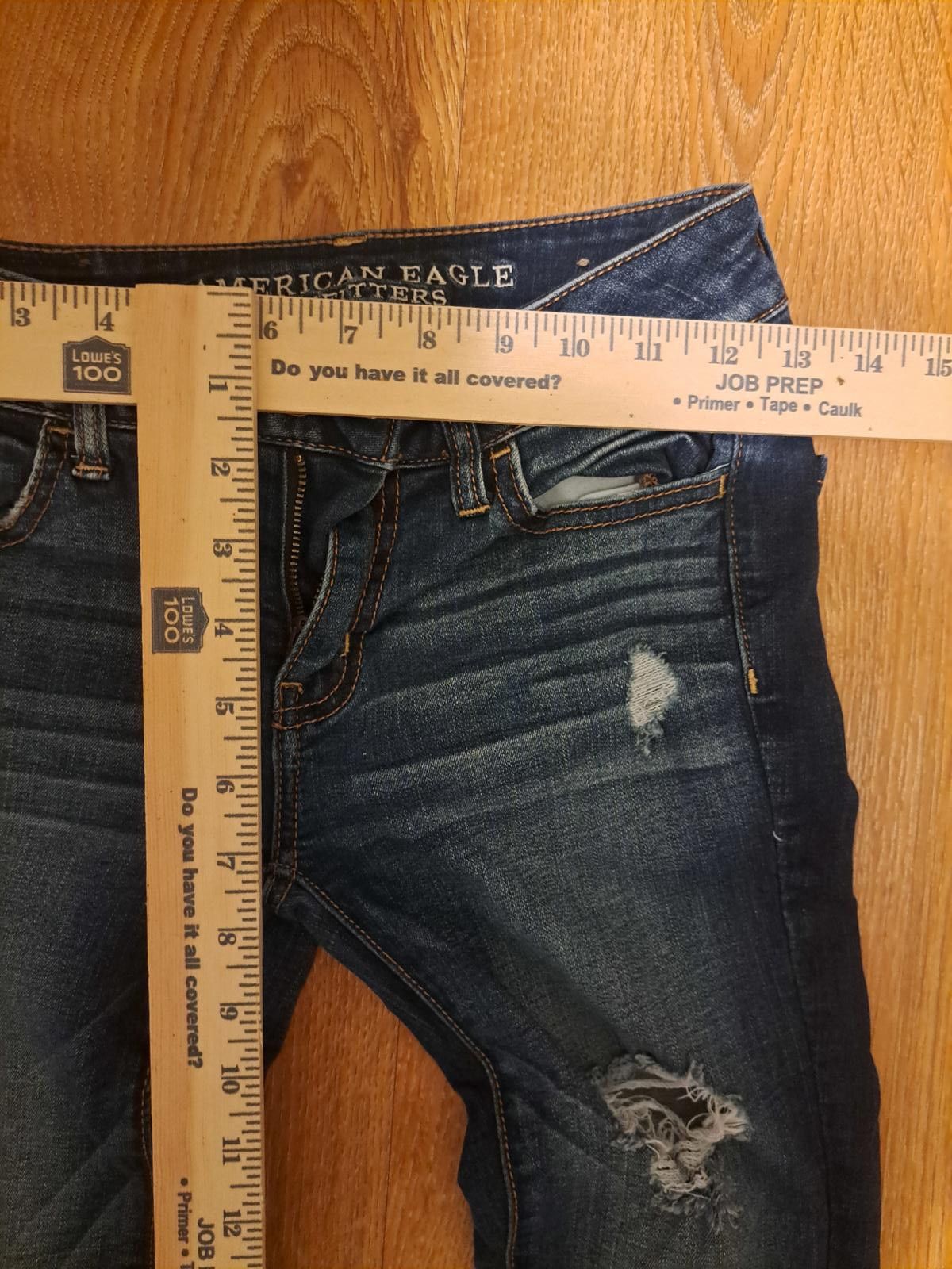 American Eagle Outfitters American Eagle Jeans Womens 26x27 Blue Cotton Distressed Size 26" / US 2 / IT 38 - 7 Thumbnail