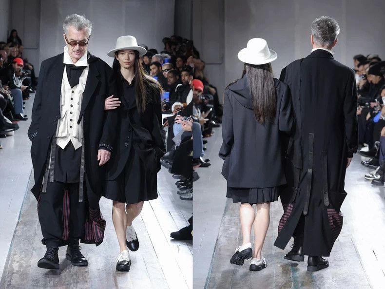 Yohji Yamamoto Yohji Yamamoto 24AW Flannel Stripe Drape Coat 2504-Nextarro Size US XL / EU 56 / 4 - 3 Thumbnail