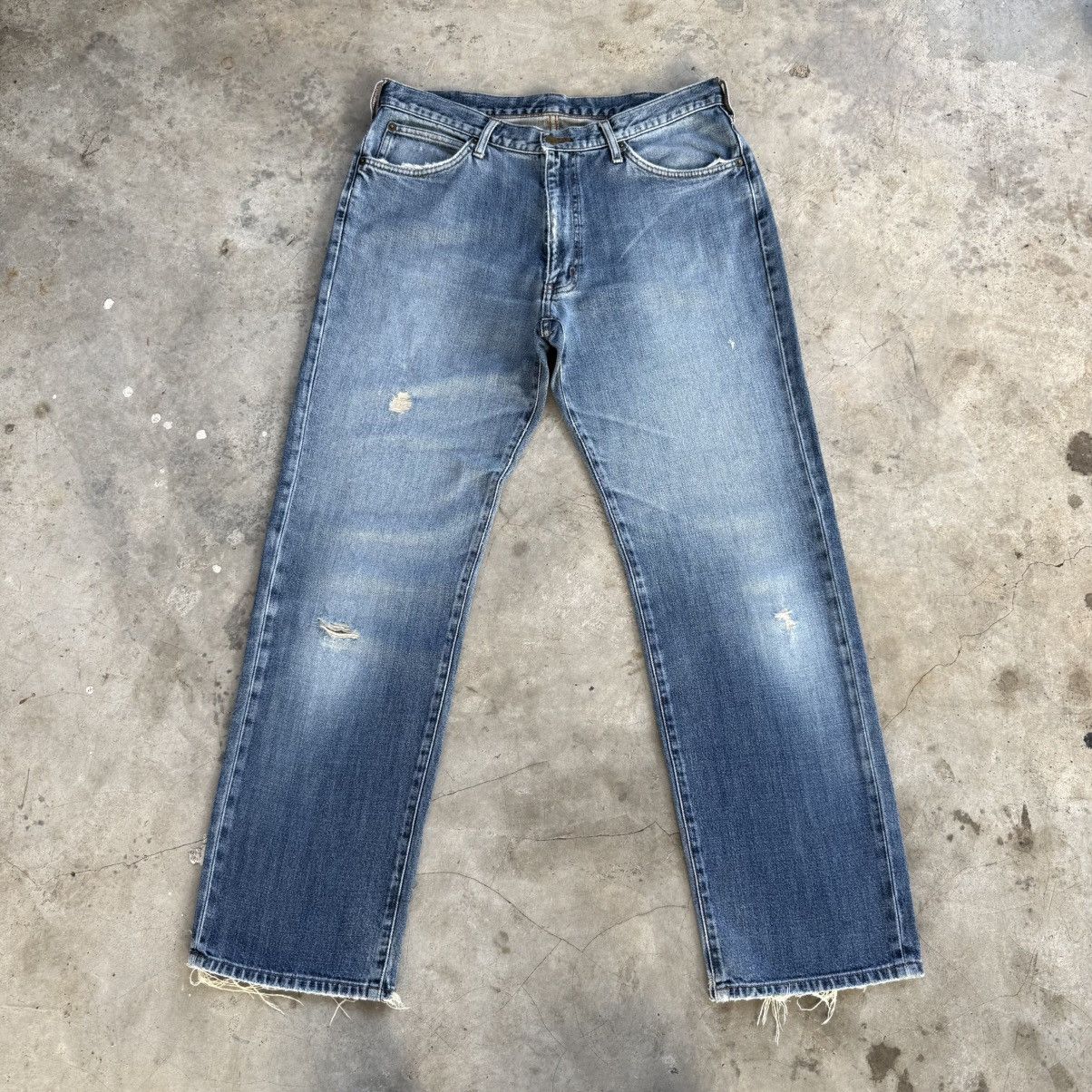 Wrangler W36x31.5 Vintage Wrangler Faded Mud Wash Denim Jean pants Size US 36 / EU 52 - 1 Thumbnail