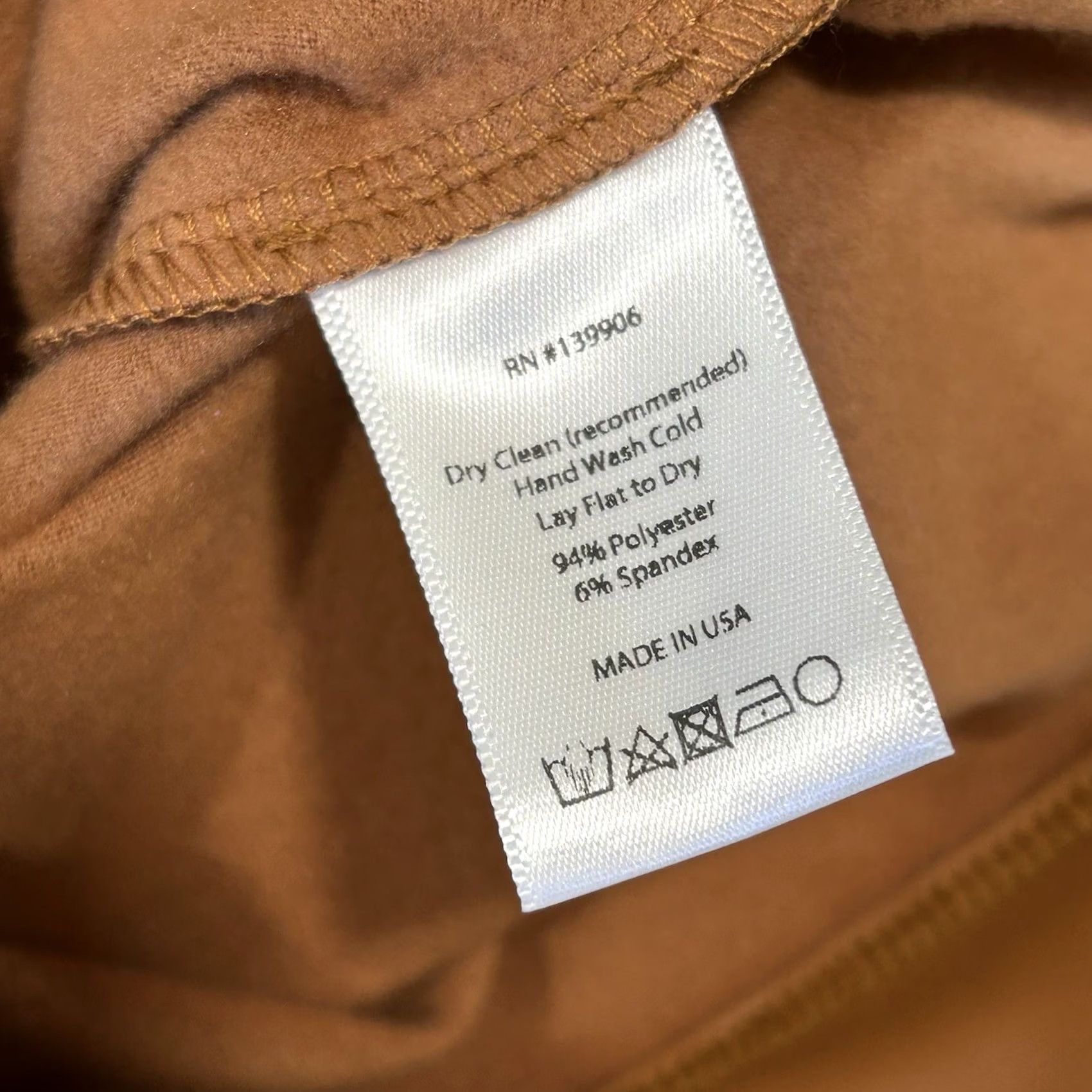 Vintage Ripley Rader Vegan Leather Culottes Cropped Wide-Leg Pant Women’s XS Tan Logo Stretch Elastic Waist Size 26" / US 2 / IT 38 - 5 Thumbnail