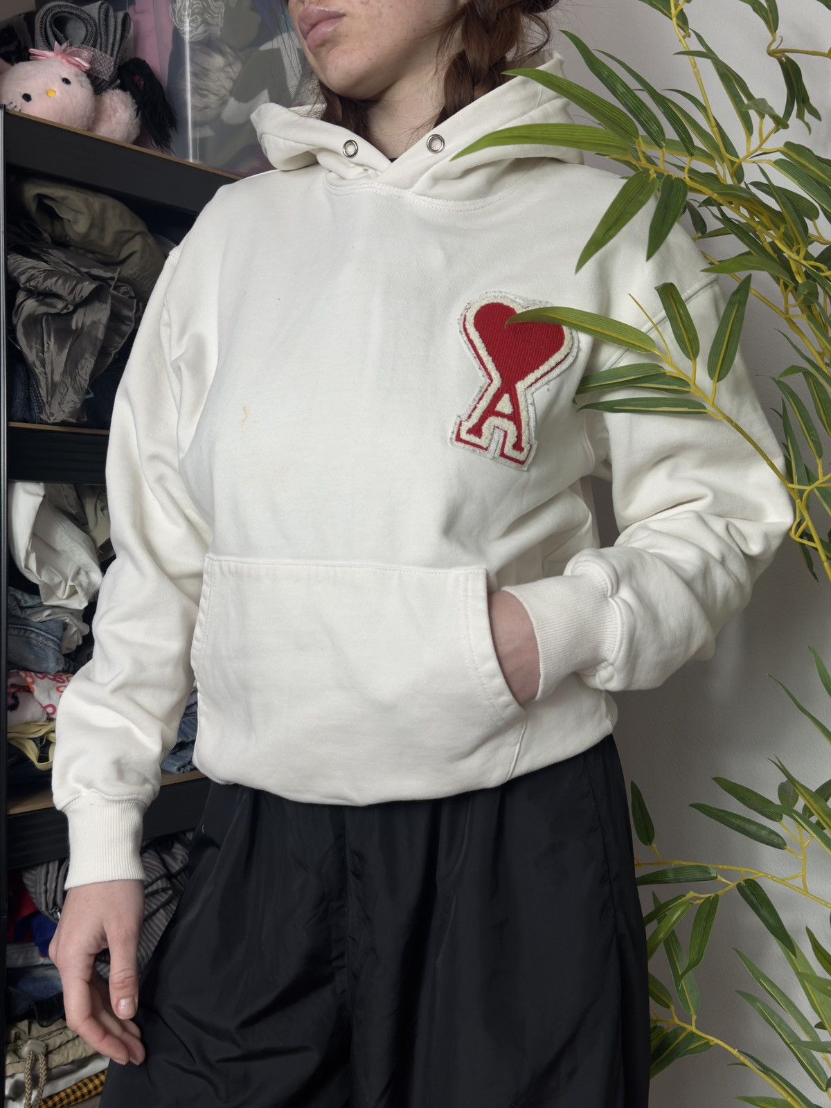 AMI × Vintage VINTAGE AMI PARIS EMBROIDERED LOGO HOODIE Size S / US 4 / IT 40 - 3 Thumbnail