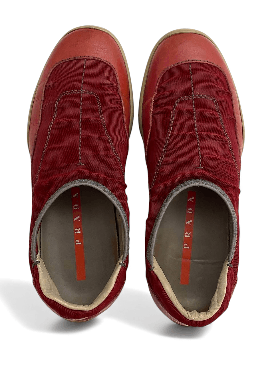 Prada Prada America Cup Red Low Top Sneakers Vintage Y2K Shoes Size US 7.5 / IT 37.5 - 4 Thumbnail