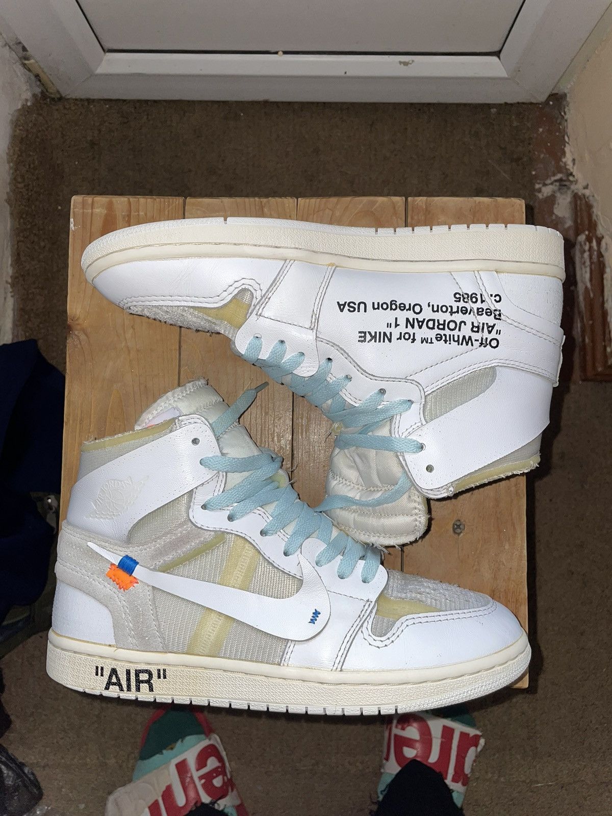 image of Nike X Off-White Air Jordan 1 Retro Nrg High OG White 2018 Shoes, Men's