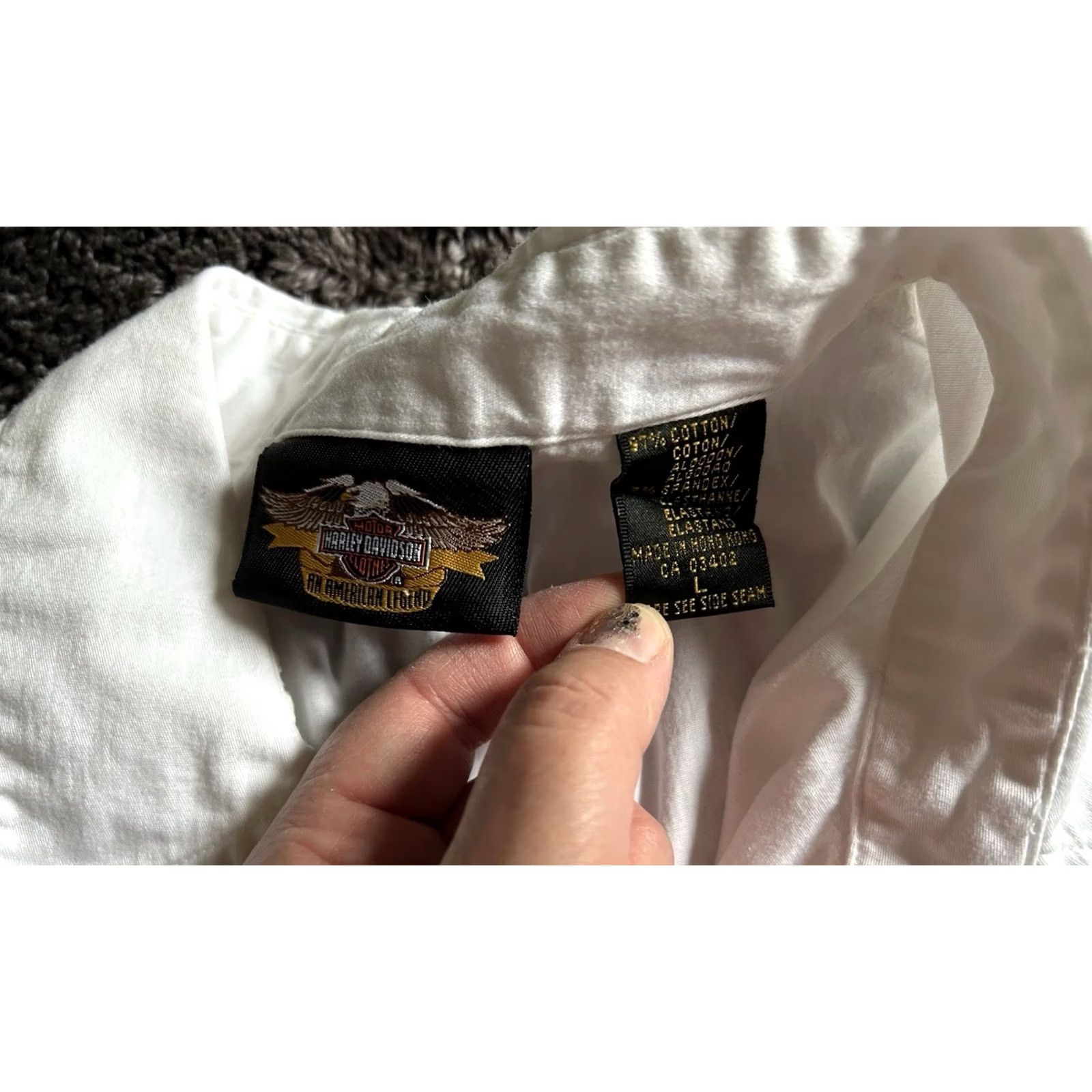 Harley Davidson Harley-Davidson Womens L Button-Up Short Sleeve Shirt Embroidered Pocket Multicolor Size L / US 10 / IT 46 - 4 Thumbnail
