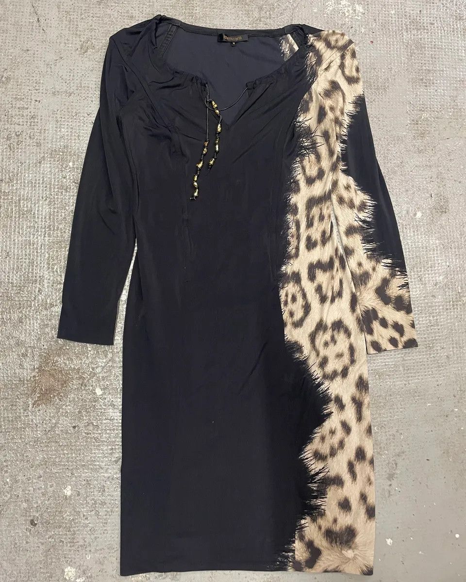 Roberto Cavalli Roberto Cavalli Black Leopard Faded Long Dress Size M / US 6-8 / IT 42-44 - 3 Thumbnail