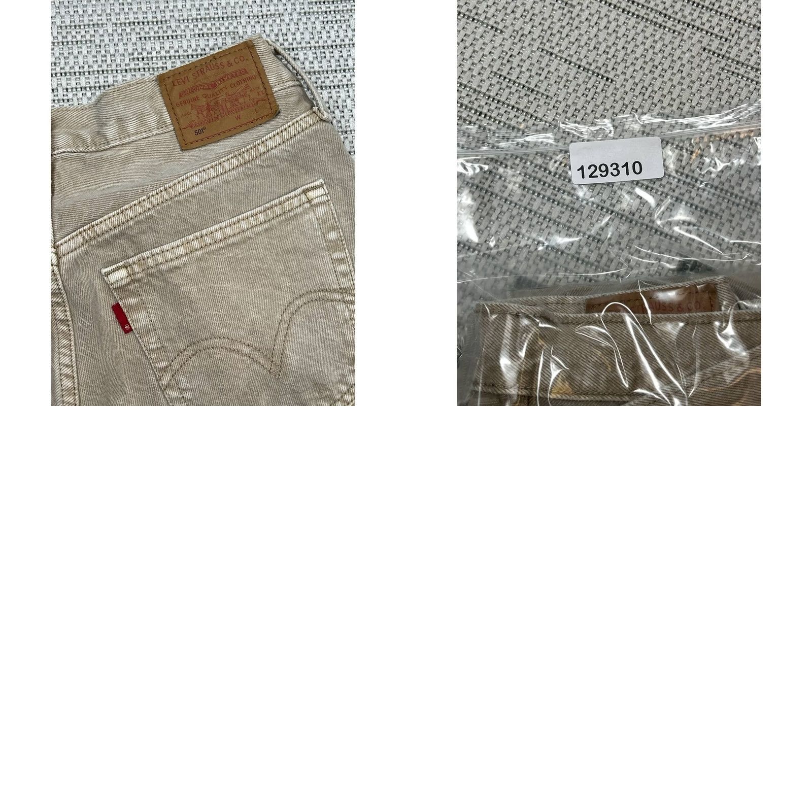 Levi's Levi'S 501 Jeans Womens 27 Beige Denim Classic Fit Acid Wash Logo Cotton 26x29 Size 27" / US 4 / IT 40 - 9 Thumbnail