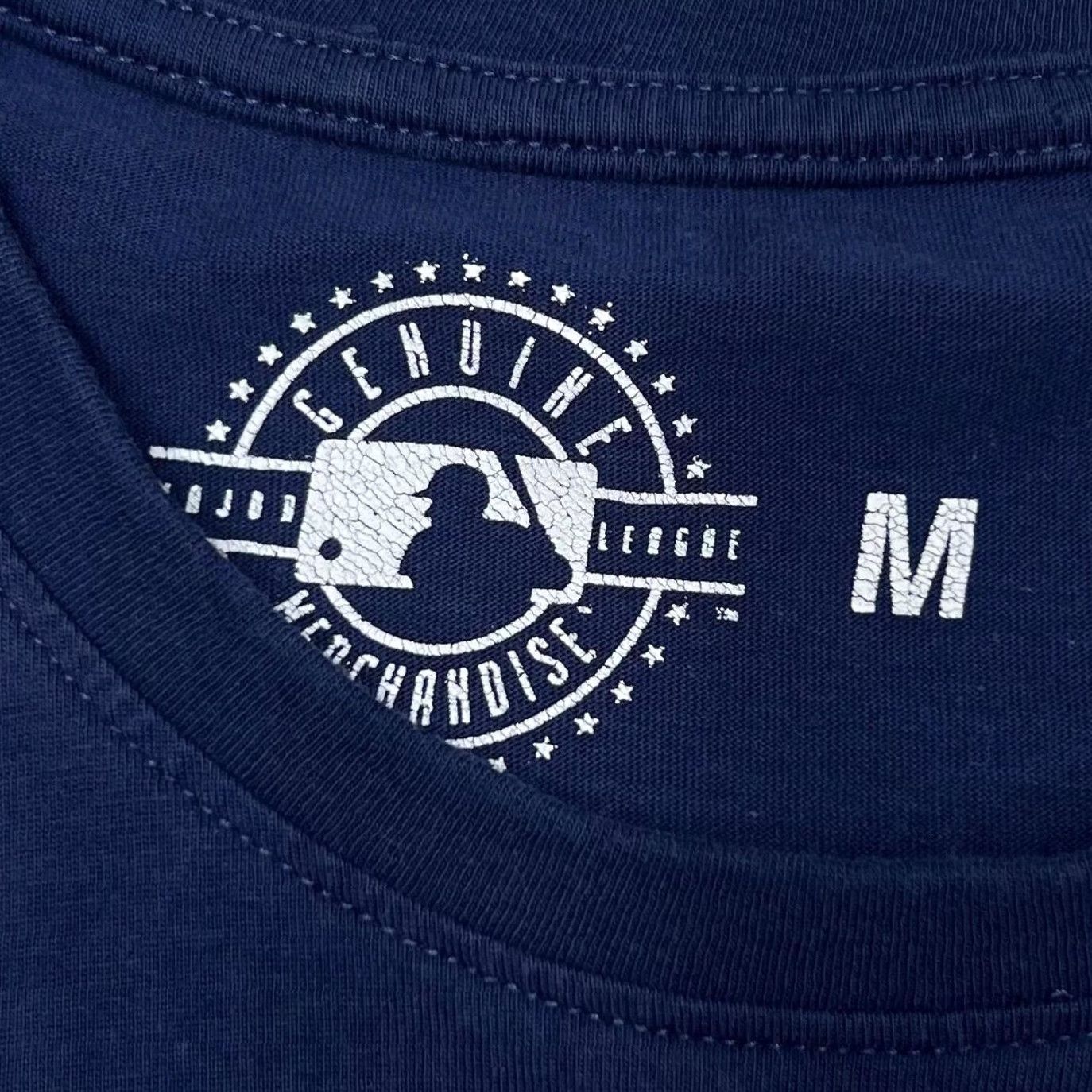 MLB MLB Seattle Mariners Big Logo Spellout Baseball Graphic Navy Blue T-Shirt Medium Mens Shirt Size M Short Sleeve Cotton Logotype Size US M / EU 48-50 / 2 - 3 Thumbnail