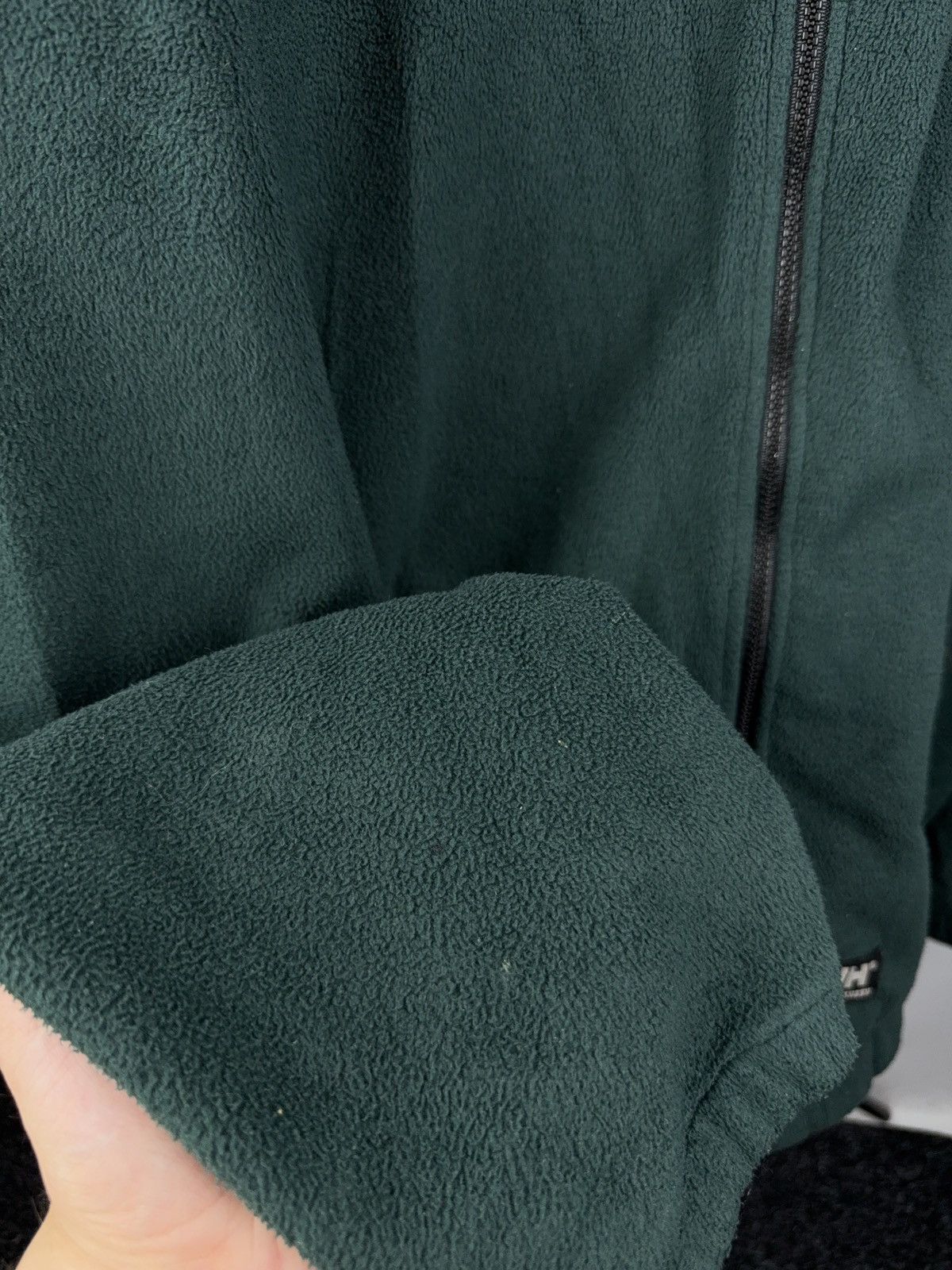 Helly Hansen × Vintage Vintage 90s Helly Hansen Green Fleece Jacket Zip Front XXL Size US XXL / EU 58 / 5 - 4 Thumbnail