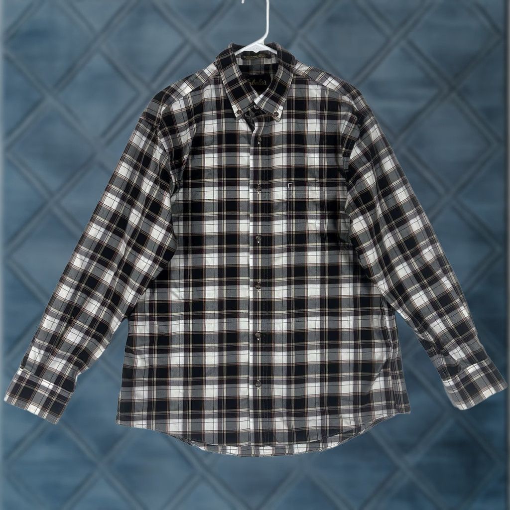 Vintage Cabela's Plaid Long Sleeve Button-Up Shirt Mens Large Wrinkle-Resistant Casual Work Cotton 100% Size US L / EU 52-54 / 3 - 1 Thumbnail