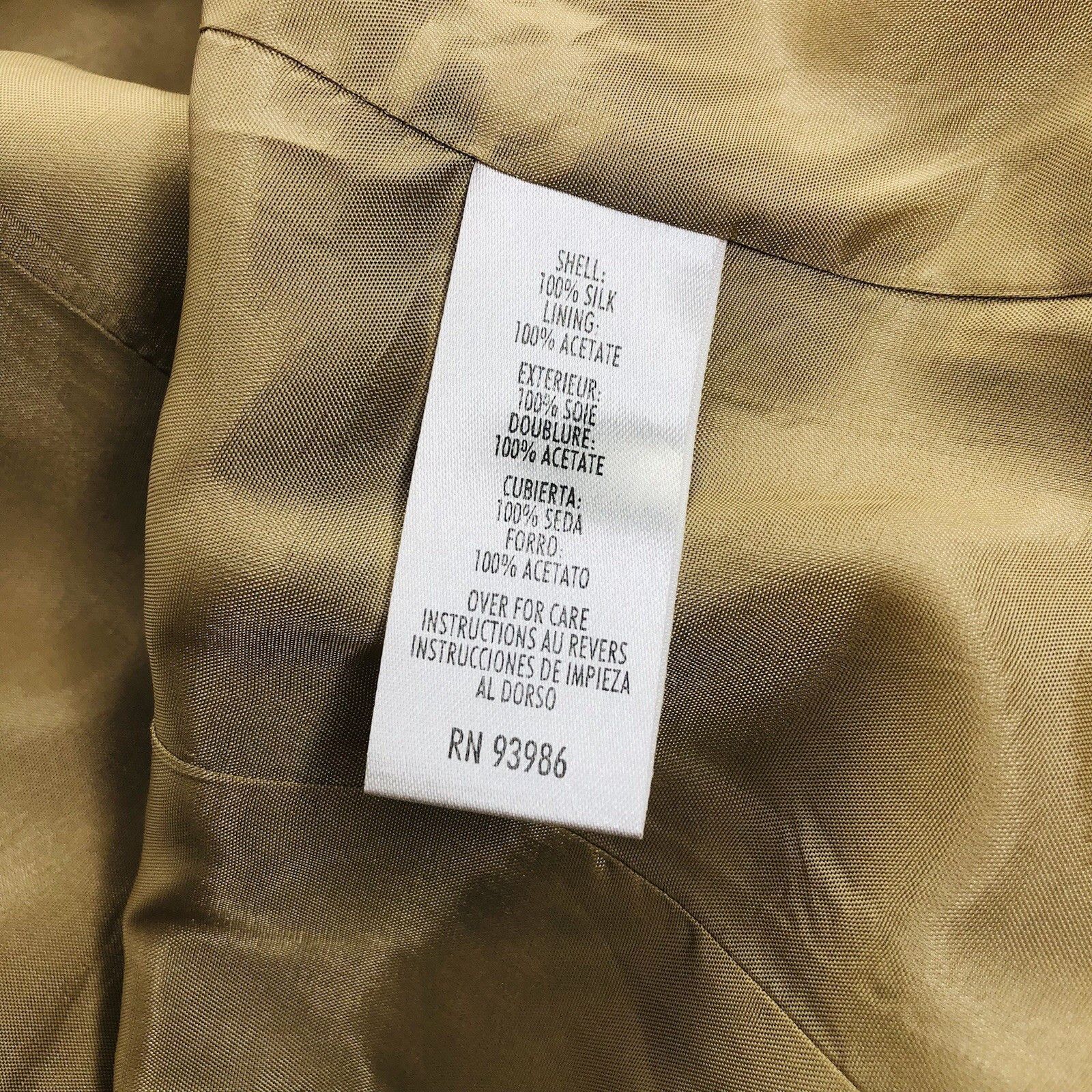 DKNY City DKNY Champagne Silk Jacket Size 12 Quiet Luxury Size XL / US 12-14 / IT 48-50 - 9 Thumbnail