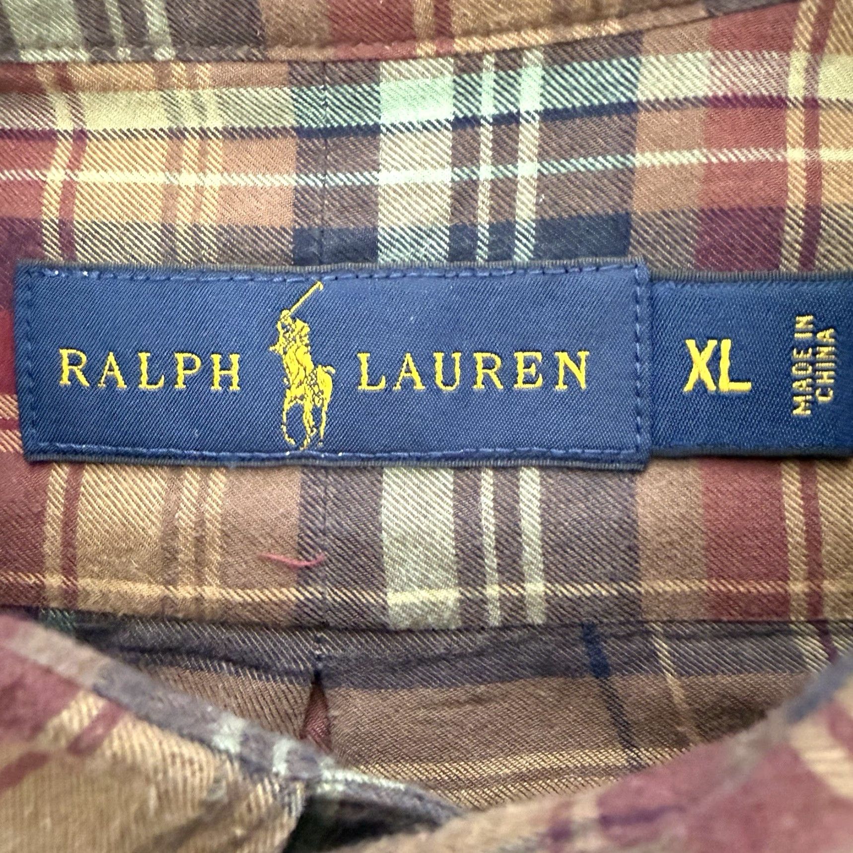 Ralph Lauren Ralph Lauren Shirt Mens XL Multicolor Plaid Button-Down Brushed Cotton Long Sleeve Casual Classic Designer Size US XL / EU 56 / 4 - 2 Thumbnail