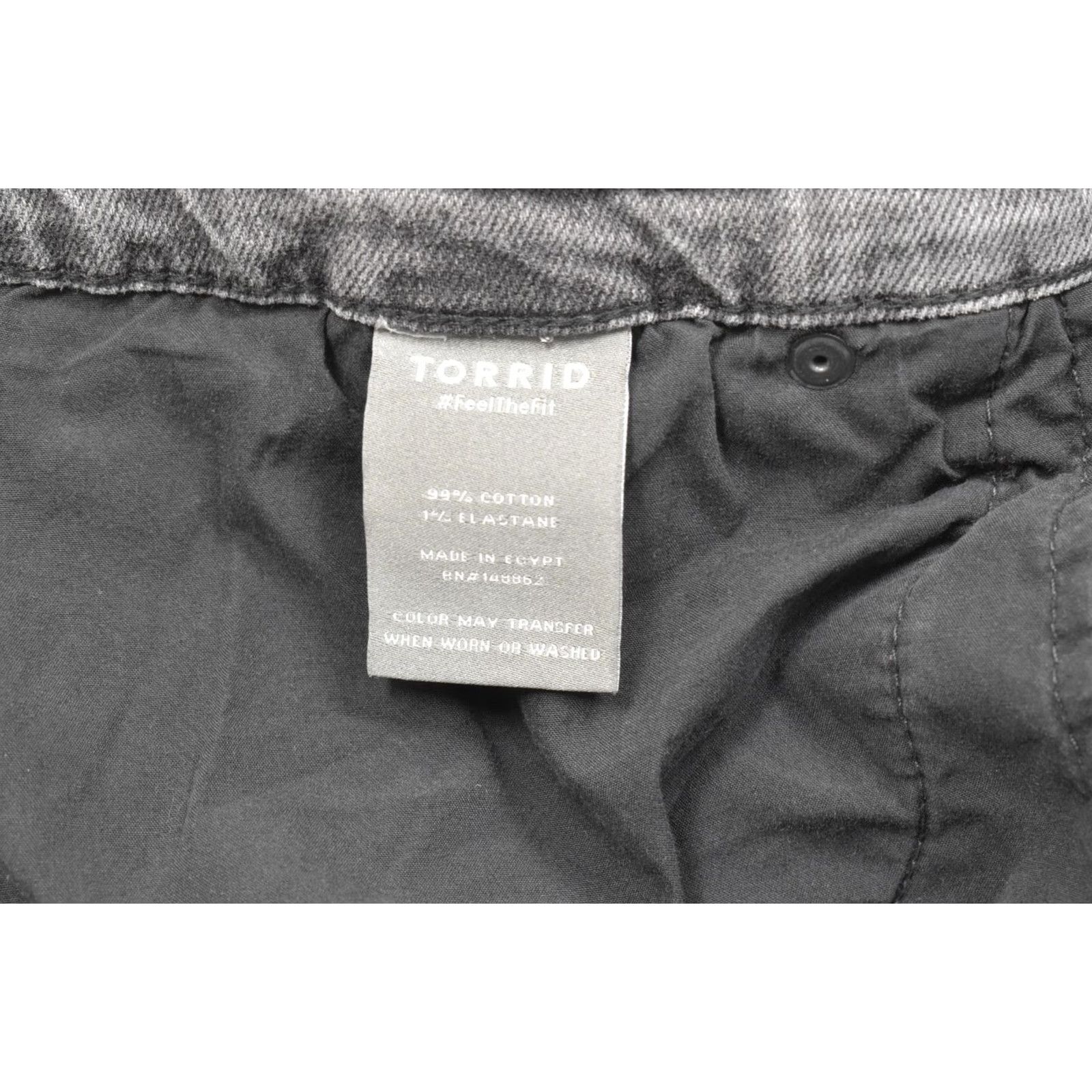 Torrid Torrid Black Denim Jeans Two Tone High Rise Straight Plus Size 24 Tall Womens Jeans Stretch 5-Pocket Zip Modern Classic Size 42" / US 20 - 5 Thumbnail