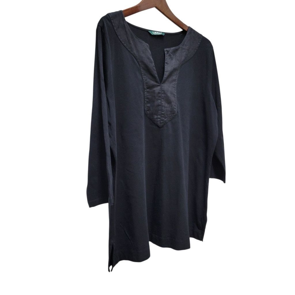 Lauren Ralph Lauren Lauren Ralph Lauren Split Neck Cotton 3/4 Sleeve Blouse Size XXL / US 16-18 / IT 52-54 - 4 Thumbnail
