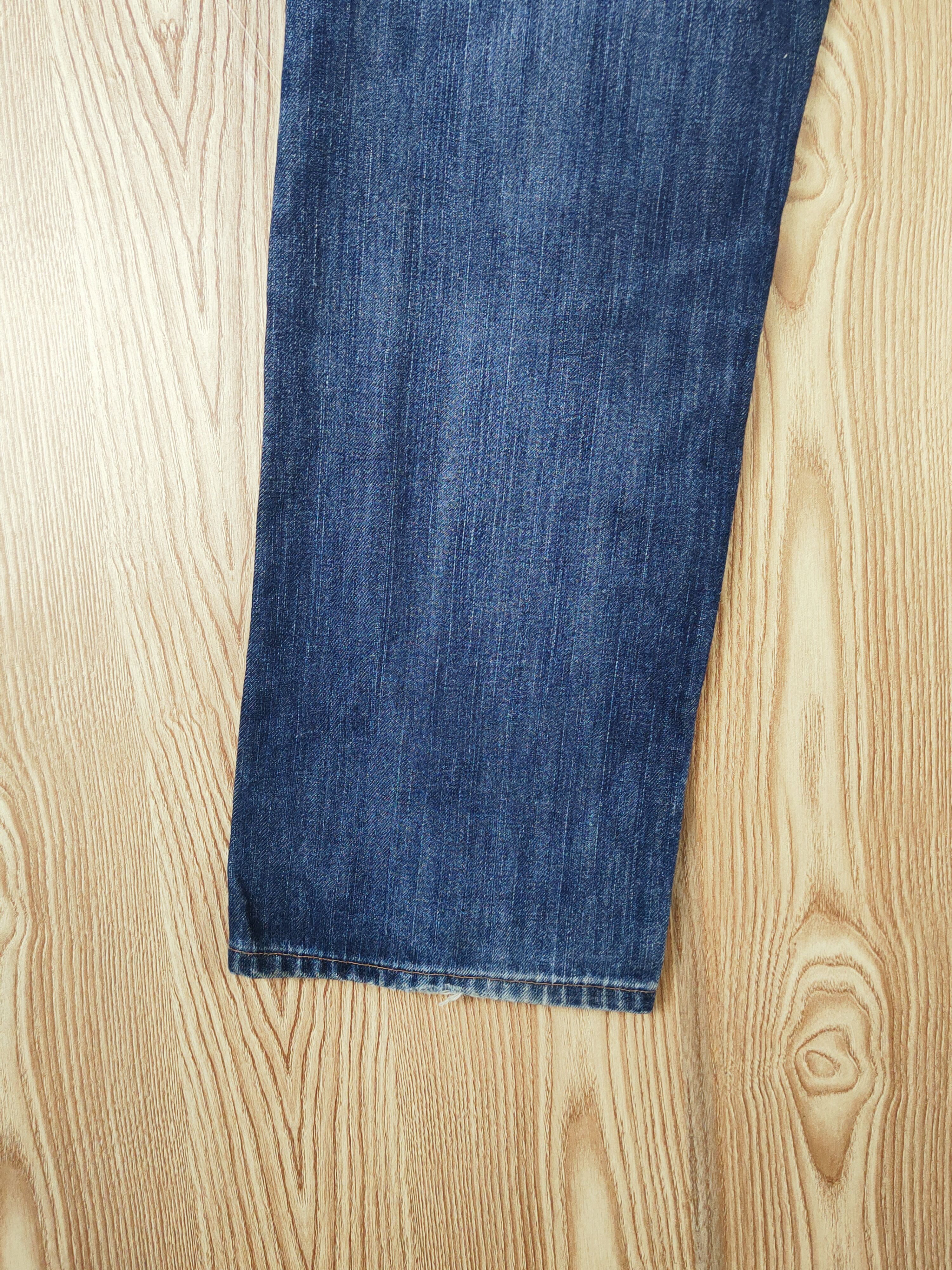 Edwin × Vintage Edwin Dark Blue Faded Distressed Ripped Jeans Size US 35 - 11 Thumbnail