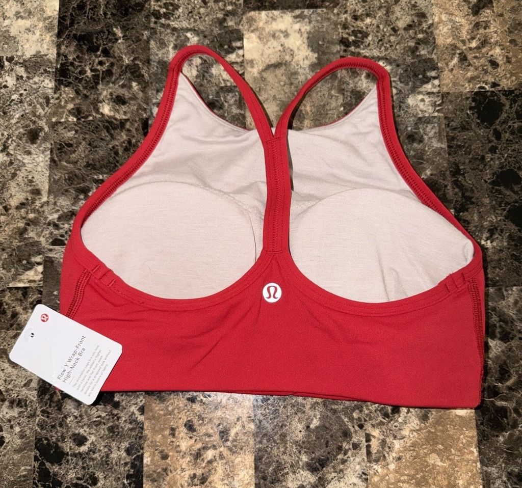 Lululemon LULULEMON FLOW Y WRAP FRONT HIGH NECK BRA RED COLOR SZ 4 NWT Size ONE SIZE - 8 Thumbnail