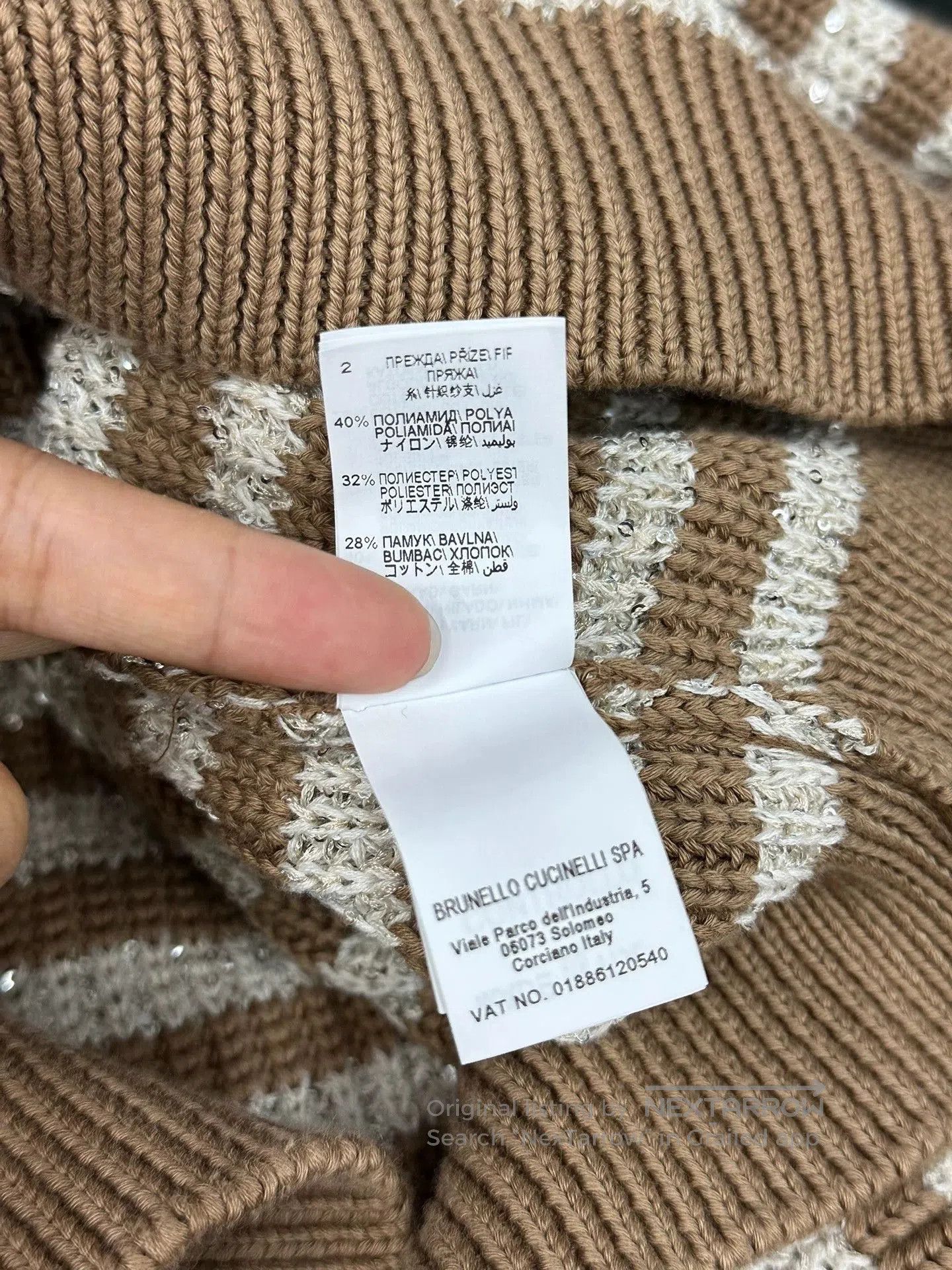 Brunello Cucinelli Brunello Cucinelli Sequin Stripe Sweater. Size US XXL / EU 58 / 5 - 7 Thumbnail