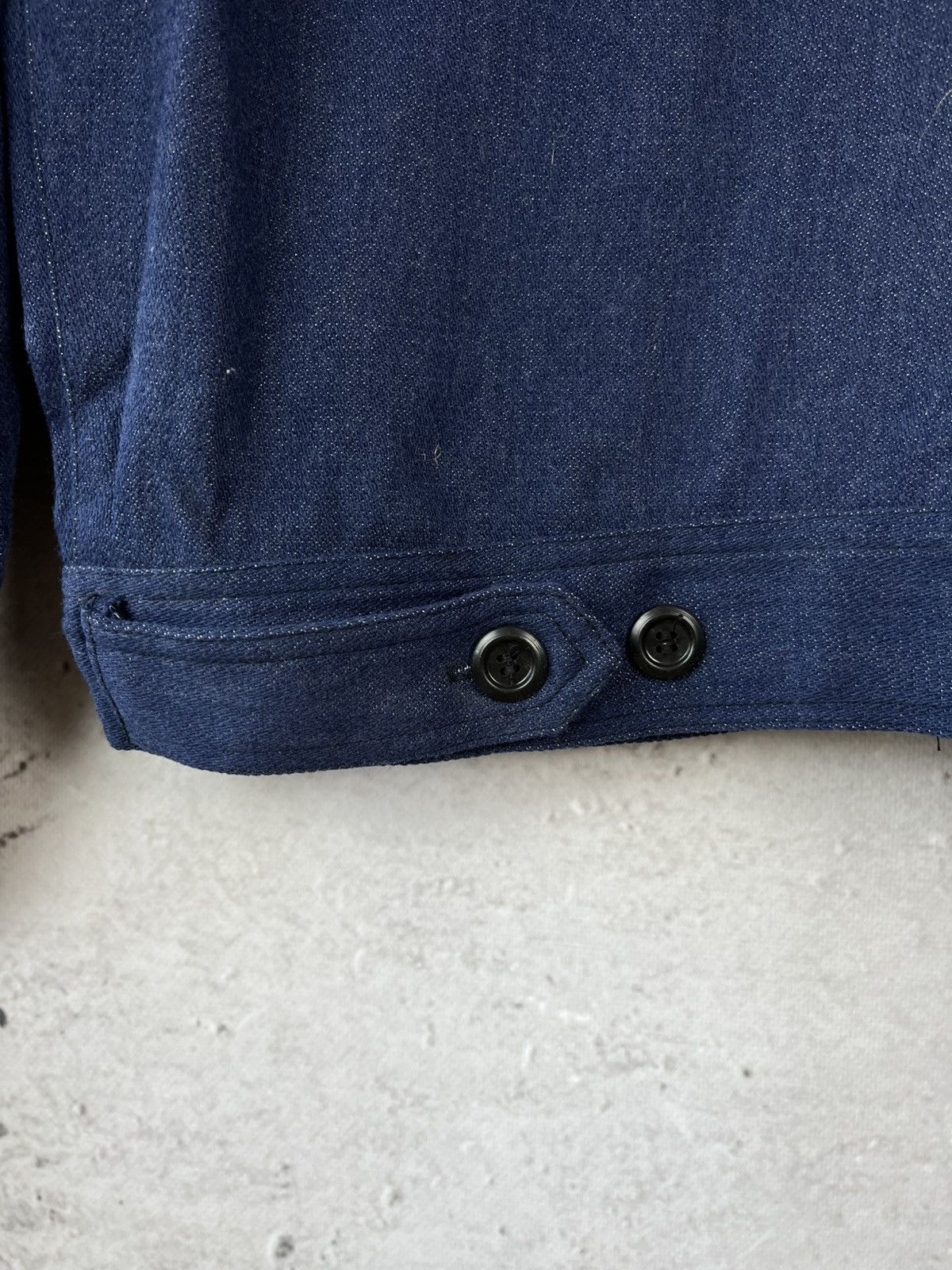Le Laboureur × Vintage Vintage French Workwear Indigo Jacket Sanfor Lutteurs Size US L / EU 52-54 / 3 - 7 Thumbnail