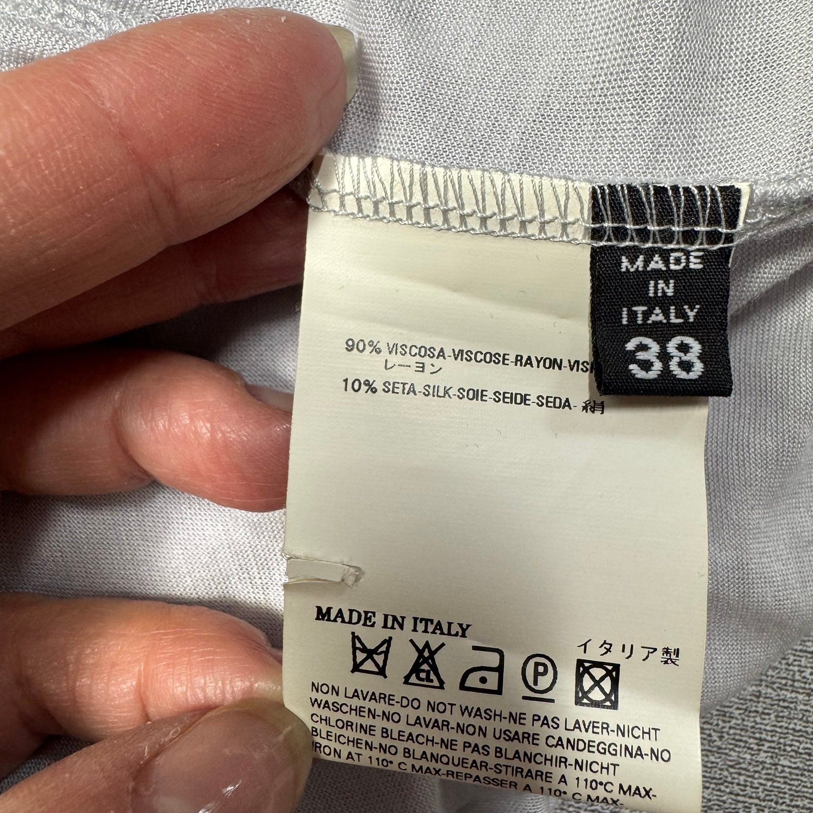 Other NWT New SOPHIA KOKOSALAKI Silk Blend Grey Draped Dress Ital Size XS / US 0-2 / IT 36-38 - 8 Thumbnail