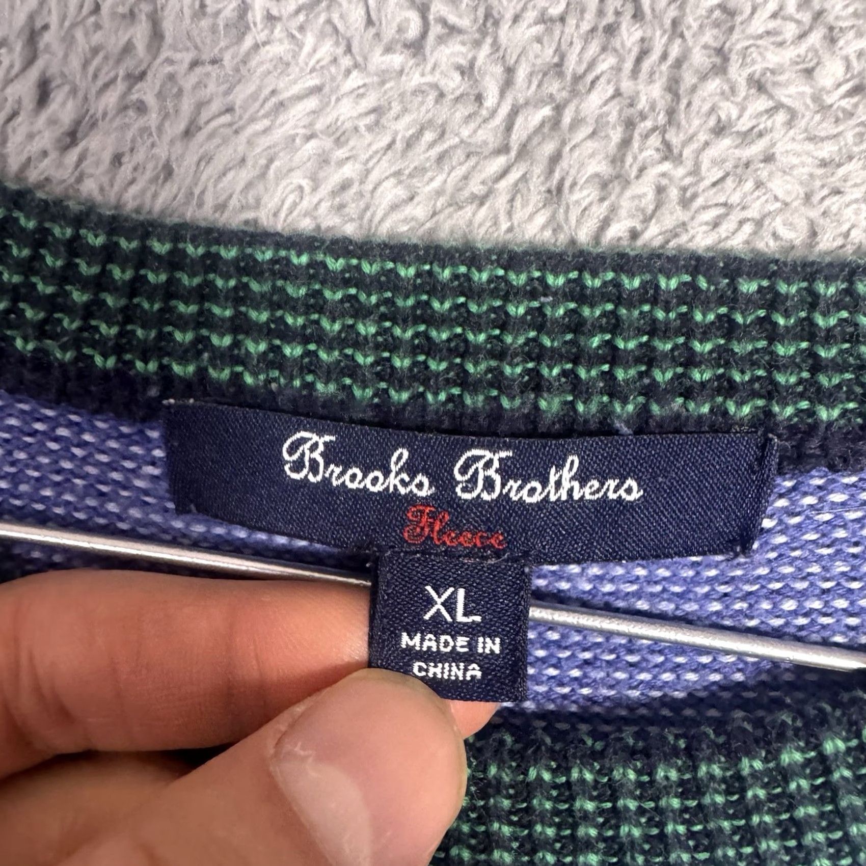 Brooks Brothers Brooks Brothers Sweater Men’s XL Wool Pullover Knit Sweatshirt Crew Neck Striped Knit Jumper Classic Preppy Size US XL / EU 56 / 4 - 6 Thumbnail