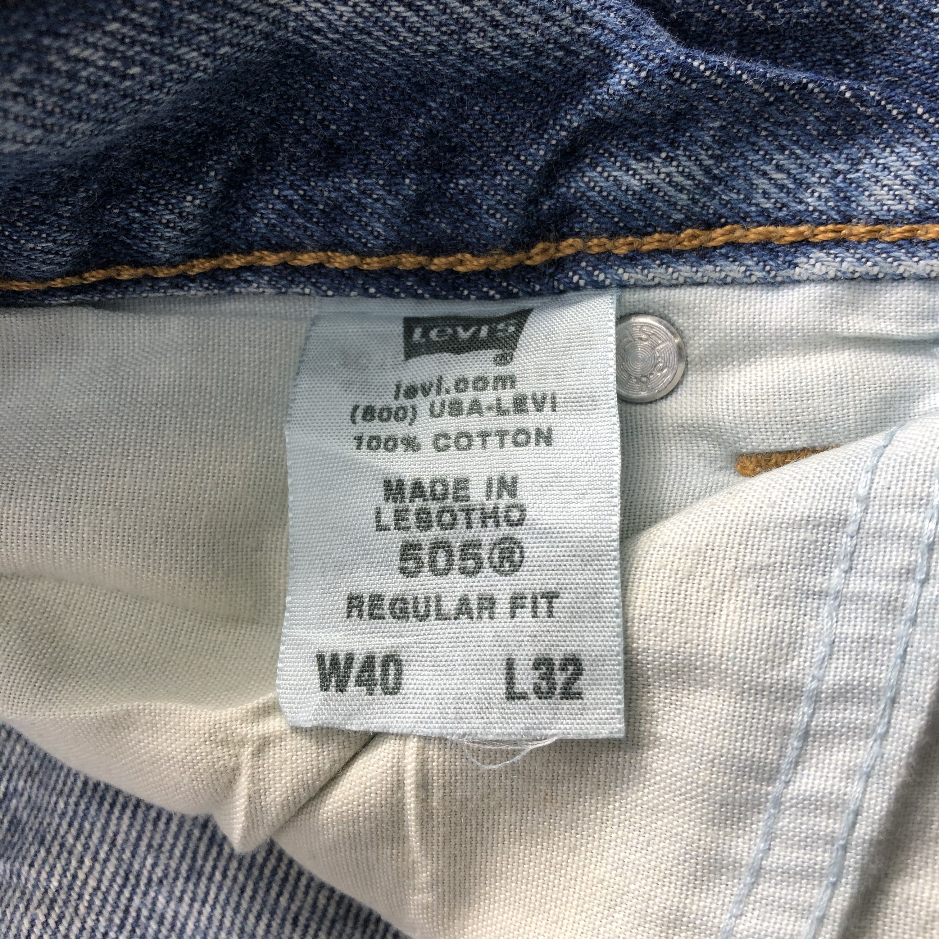 Levi's Vintage Levis 505 Jeans Rusty Washed Denim-J1074 Size US 40 / EU 56 - 10 Thumbnail