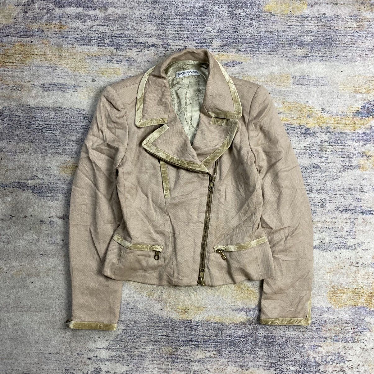 Emporio Armani Vintage Emporio Armani asymmetrical bikers jacket Size M / US 6-8 / IT 42-44 - 1 Thumbnail