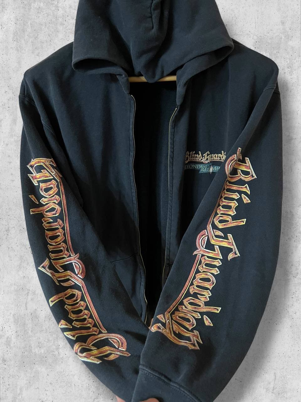 Band Tees BLIND GUARDIAN 00s Vintage Zip Hoodie Band Tour Broken ZIPPE Size US L / EU 52-54 / 3 - 9 Thumbnail