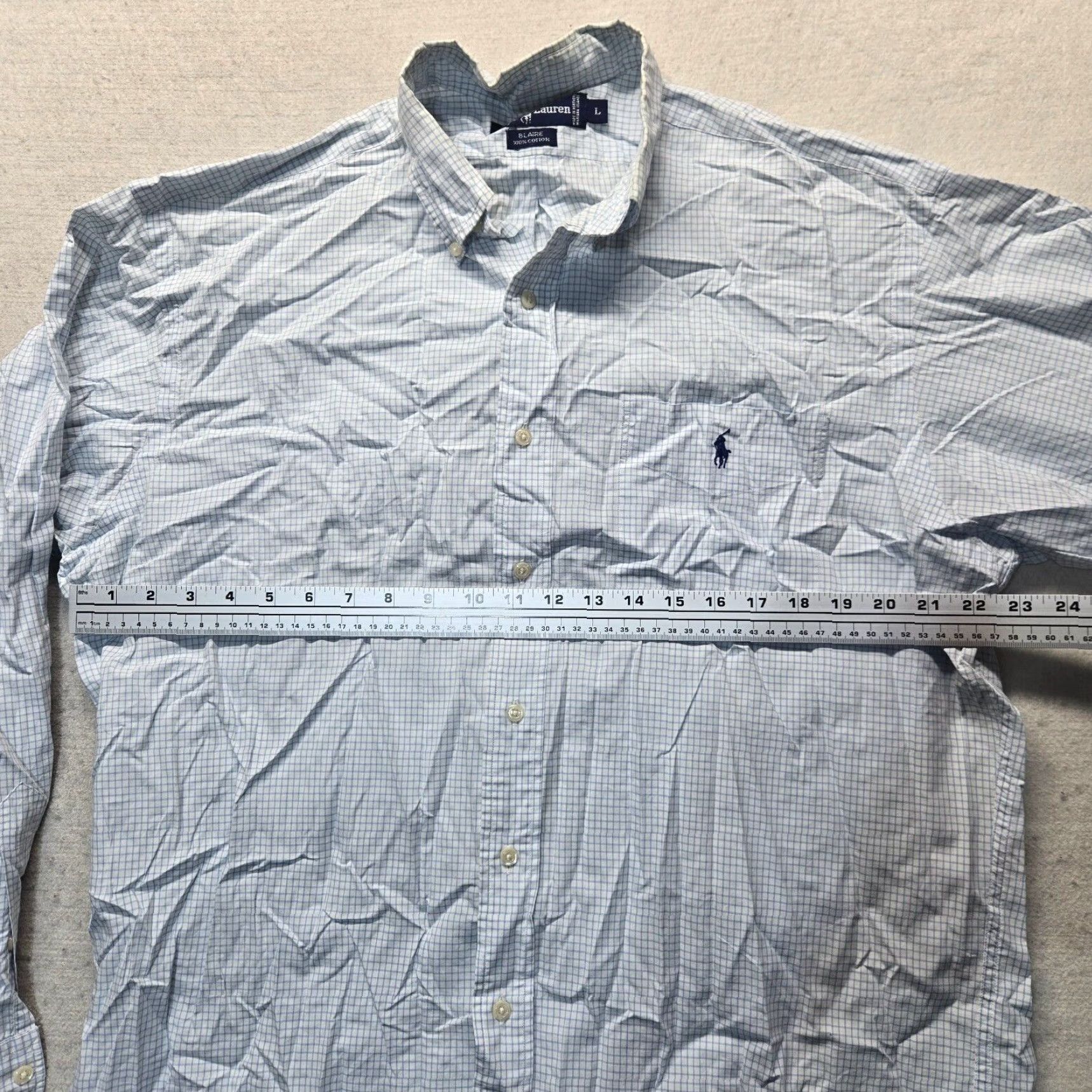 Ralph Lauren Ralph Lauren Shirt White Check Blaire 100% Cotton Button-Up Adult Men’s L Large Size US L / EU 52-54 / 3 - 3 Thumbnail