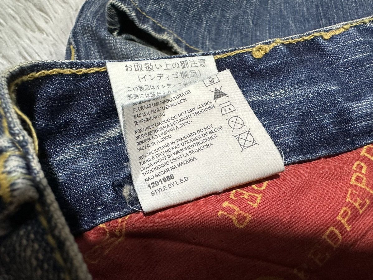 Japanese Brand 🔥Sick Y2K Red Pepper Jeans Flared Denim Distressed Size US 34 / EU 50 - 17 Thumbnail