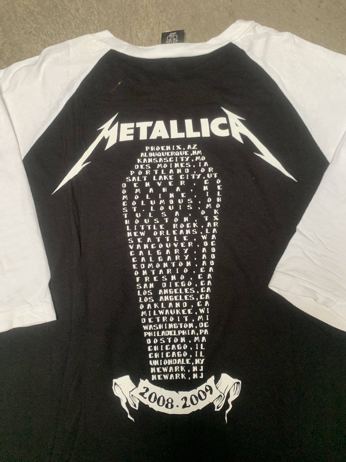 Metallica × Vintage Vintage Metallica Shirt Seek And Destroy Raglan Shirt Size US L / EU 52-54 / 3 - 6 Thumbnail