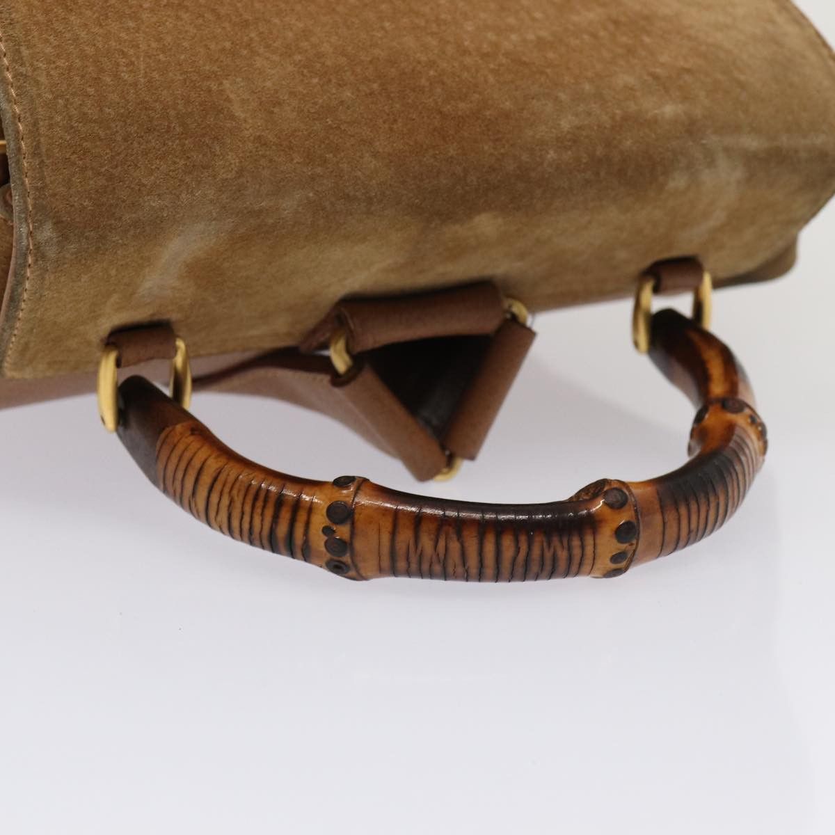 Gucci GUCCI Bamboo Shoulder Bag Suede Brown Gold 003 2058 003 2058 Size ONE SIZE - 7 Thumbnail