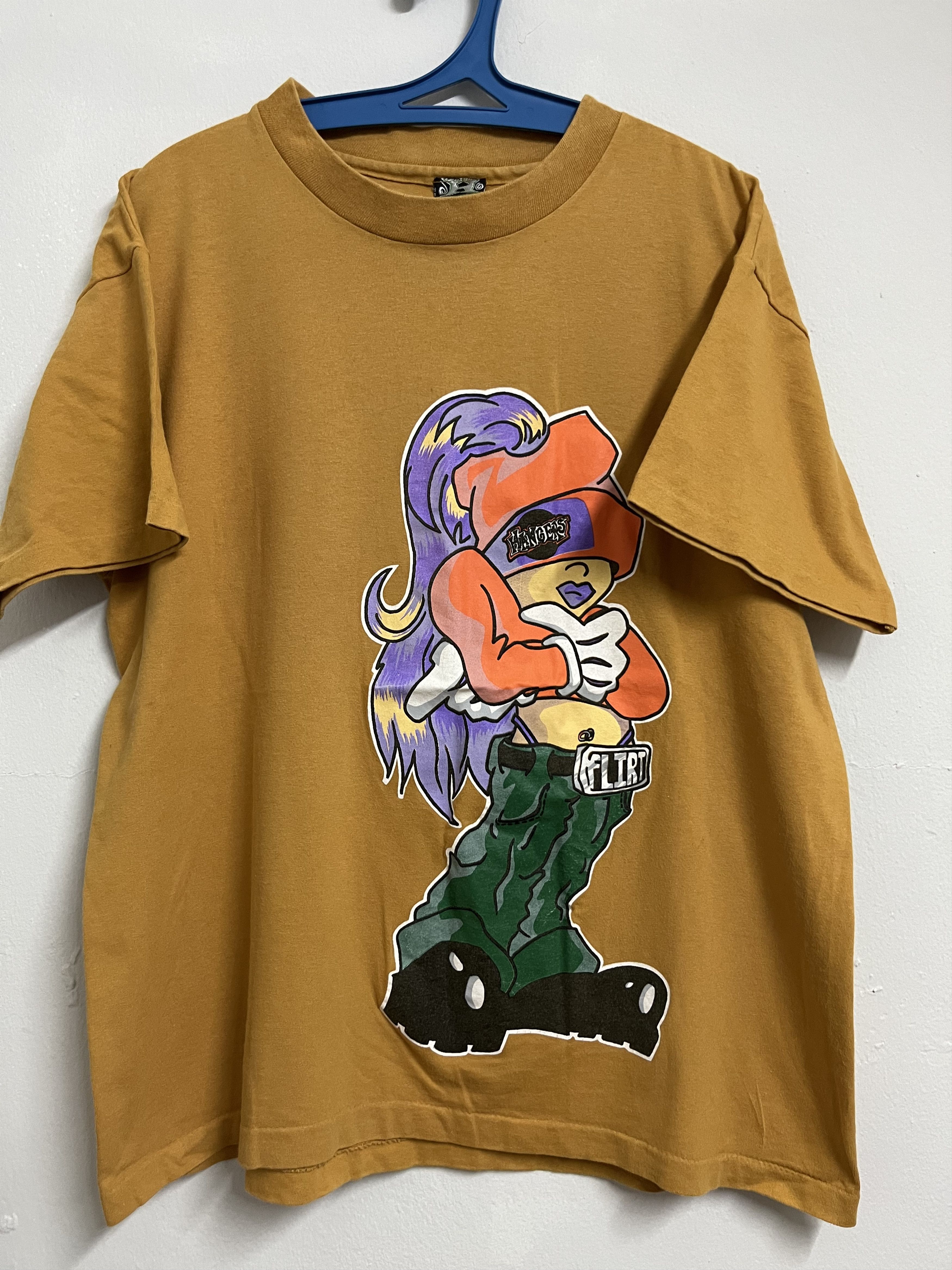 Vintage 🔥 90s HANGERS SKATE FLIRT Single Stitched Tee Size US M / EU 48-50 / 2 - 4 Thumbnail