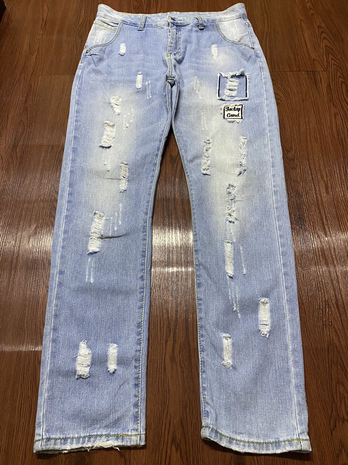 Japanese Brand Vintage Japanese Brands Distressed Patched Jeans Size US 34 / EU 50 - 1 Thumbnail