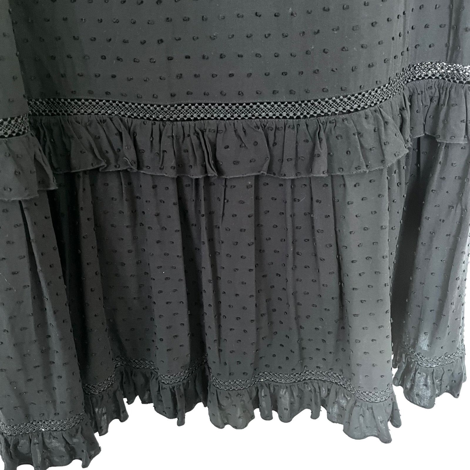 Kate Spade Kate Spade Broome Street Swiss Dot Sleeveless Black Dress Size XS / US 0-2 / IT 36-38 - 9 Thumbnail