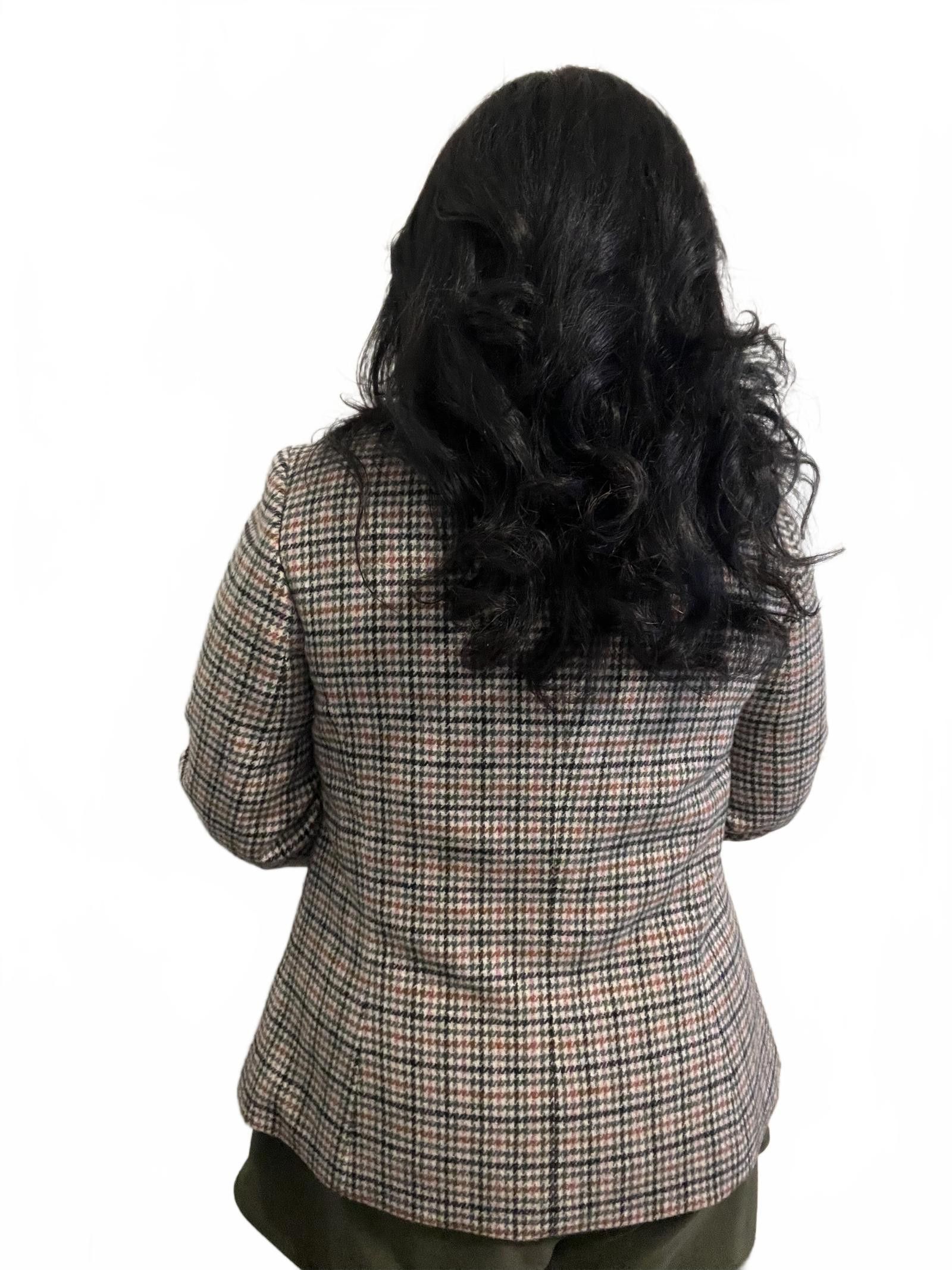 Designer EUC Talbots Stylish Houndstooth Blazer Size L / US 10 / IT 46 - 2 Thumbnail
