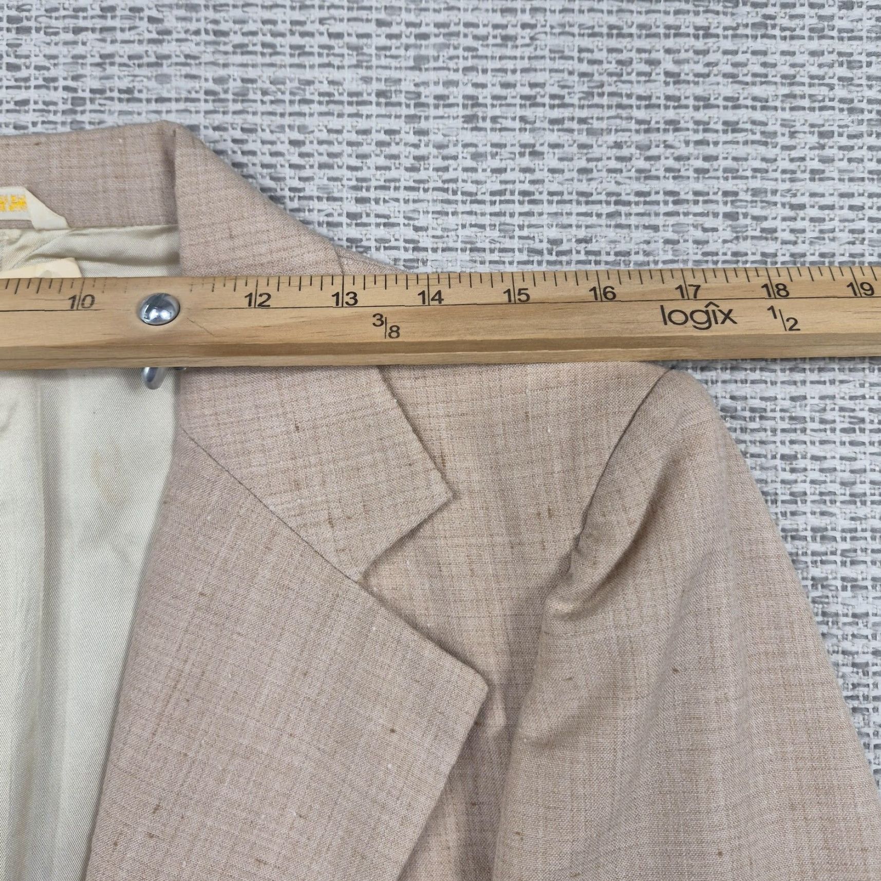 Vintage VINTAGE PDC International Collection Blazer Mens 38 Beige Lined Western USA Blazer Size 38R - 7 Thumbnail