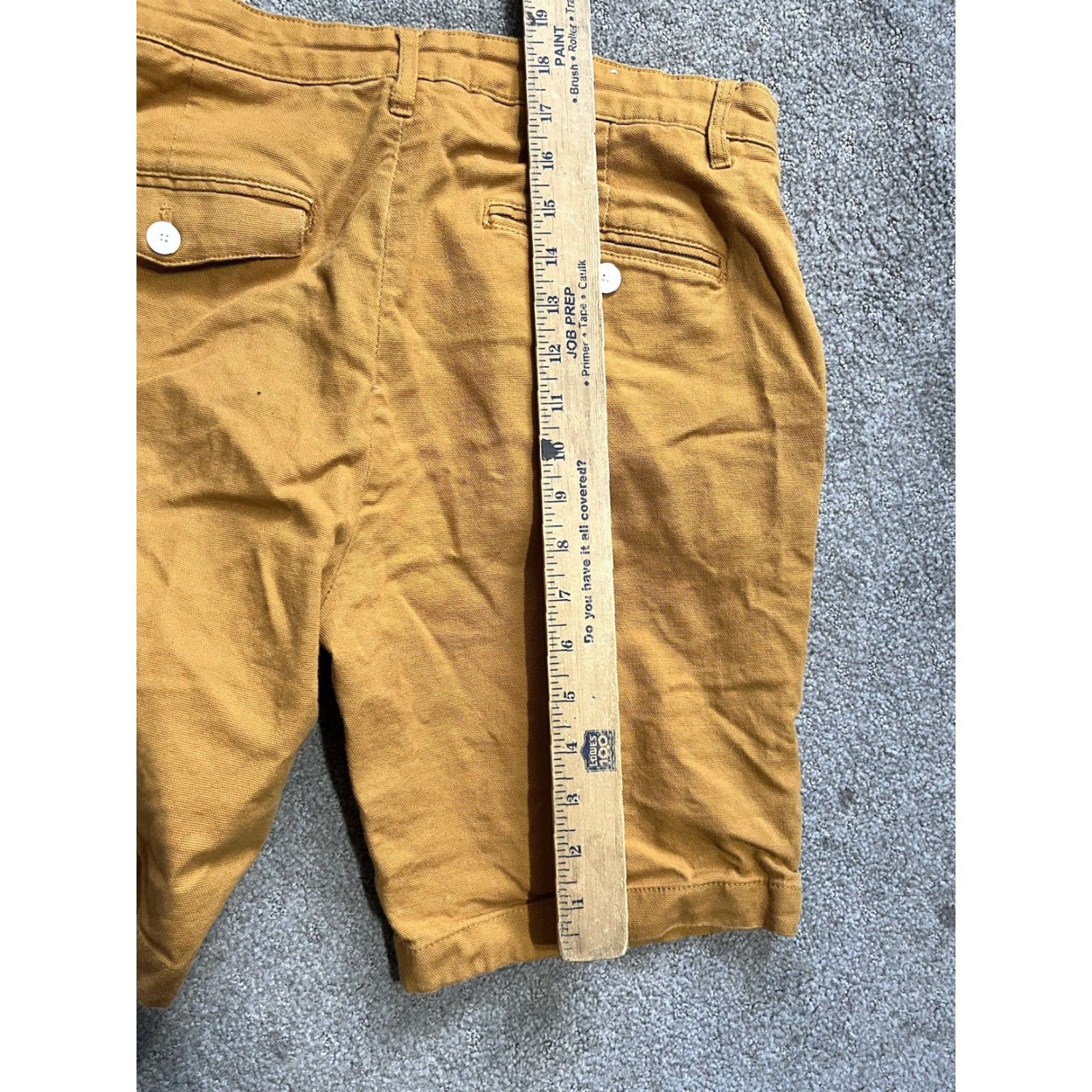 Zara ZARA Chino Shorts Men 34 Brown Gold TKhaki Cotton Chino Zara Man Mens 34 Gold Size US 34 / EU 50 - 4 Thumbnail