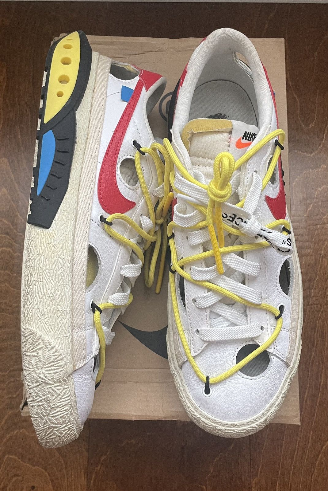 Nike × Off-White Off-White x Blazer Low “White University Red” Size US 9 / EU 42 - 2 Thumbnail