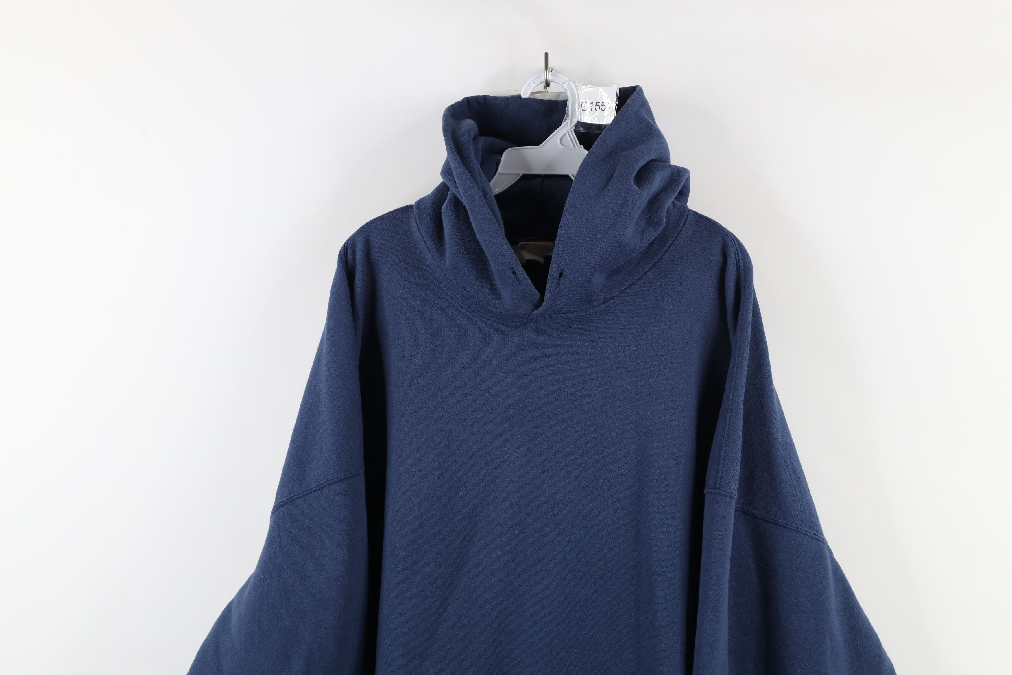 Vintage Vintage 90s Streetwear Heavyweight Hoodie Sweatshirt Blue Size US XXL / EU 58 / 5 - 2 Thumbnail