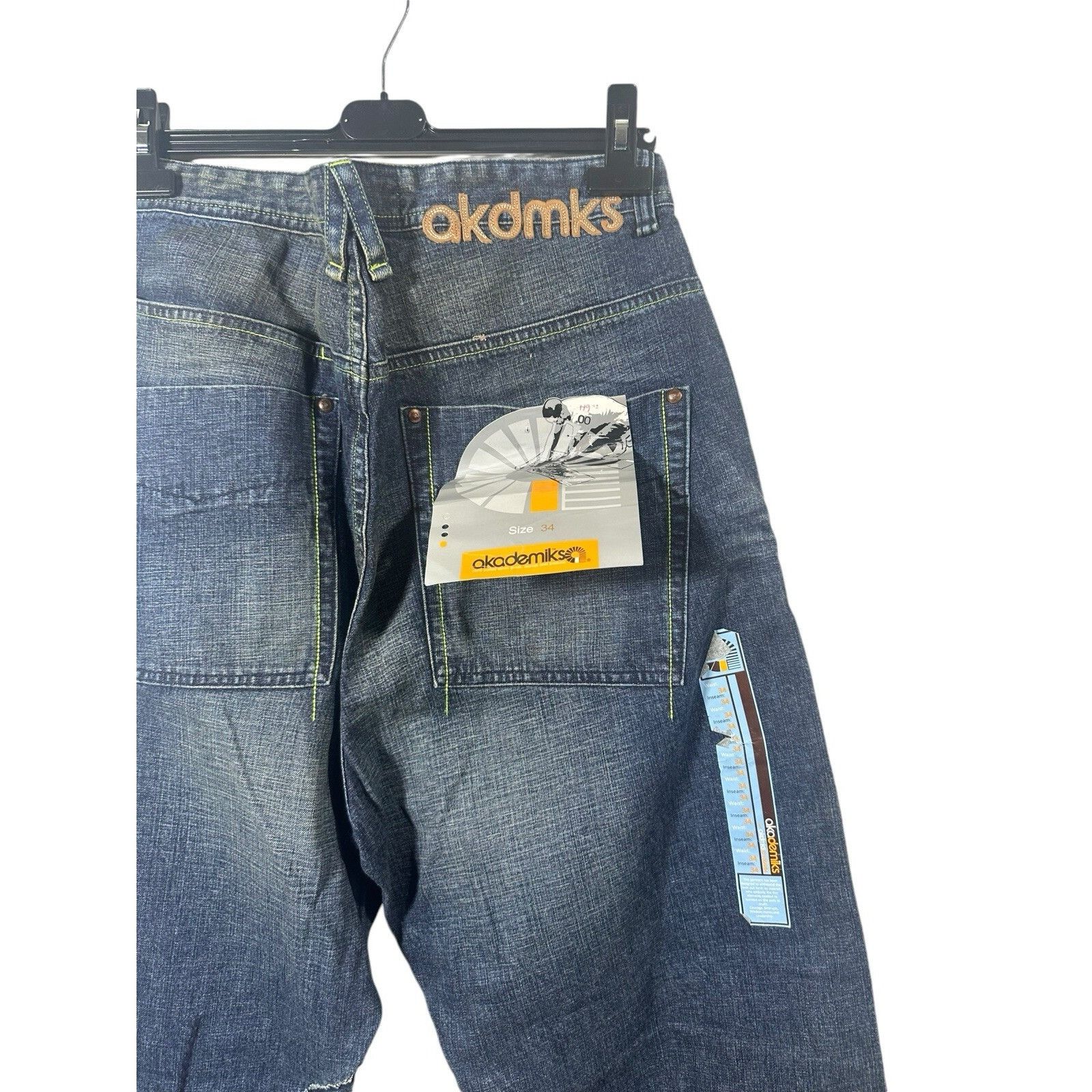 Akademiks Vintage Akademiks Jeans Mens Size 34 Blue Denim Baggy Wide L Size US 34 / EU 50 - 4 Thumbnail