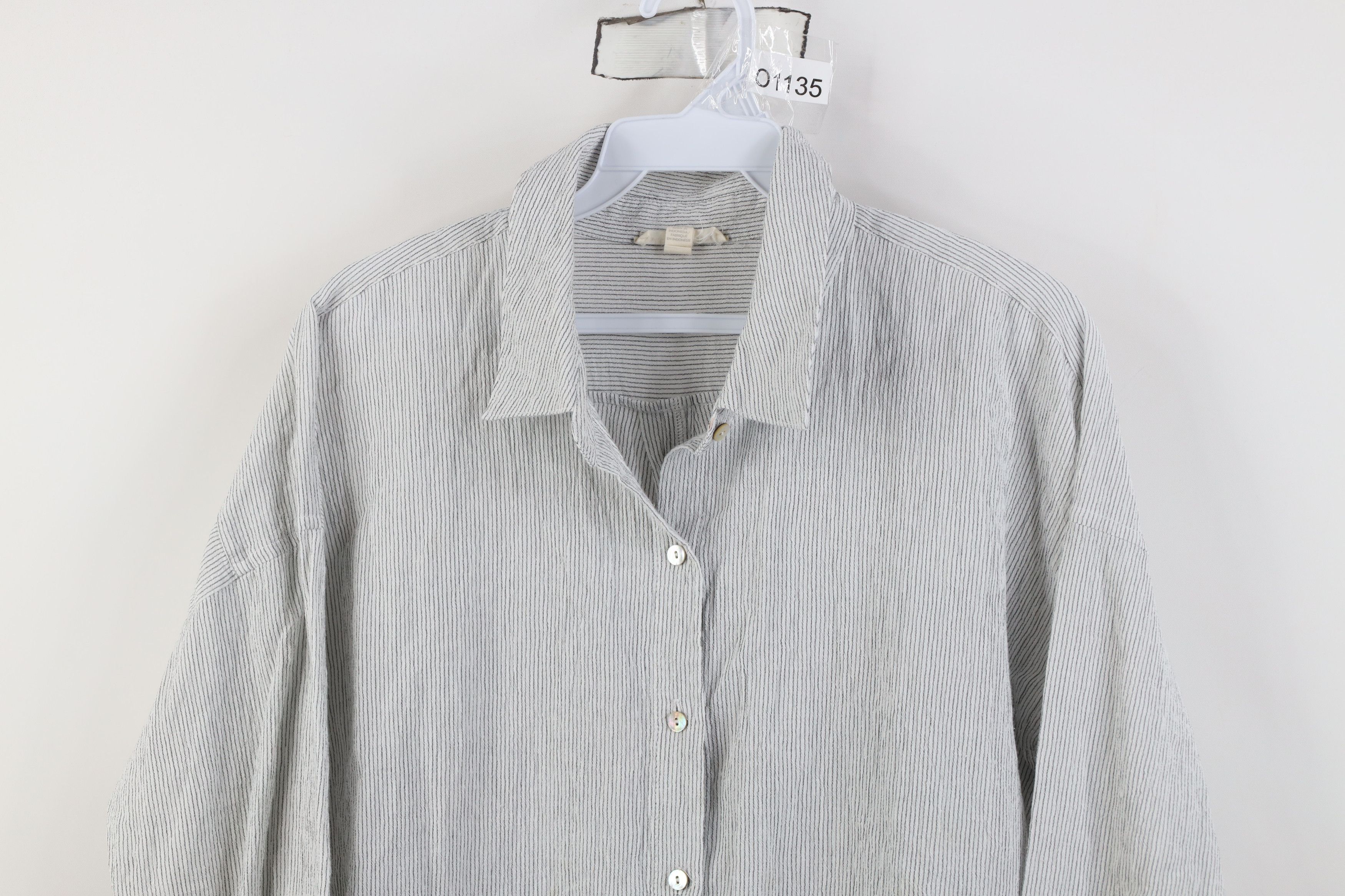 Eileen Fisher Eileen Fisher Oversized Organic Cotton Striped Button Shirt Size M / US 6-8 / IT 42-44 - 2 Thumbnail