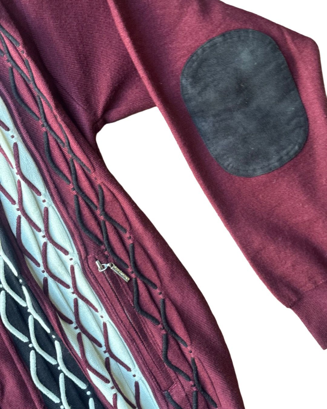 Other Men's Burgundy Coogie Style Y2K Zip-Front Sweater Size US XXL / EU 58 / 5 - 2 Thumbnail