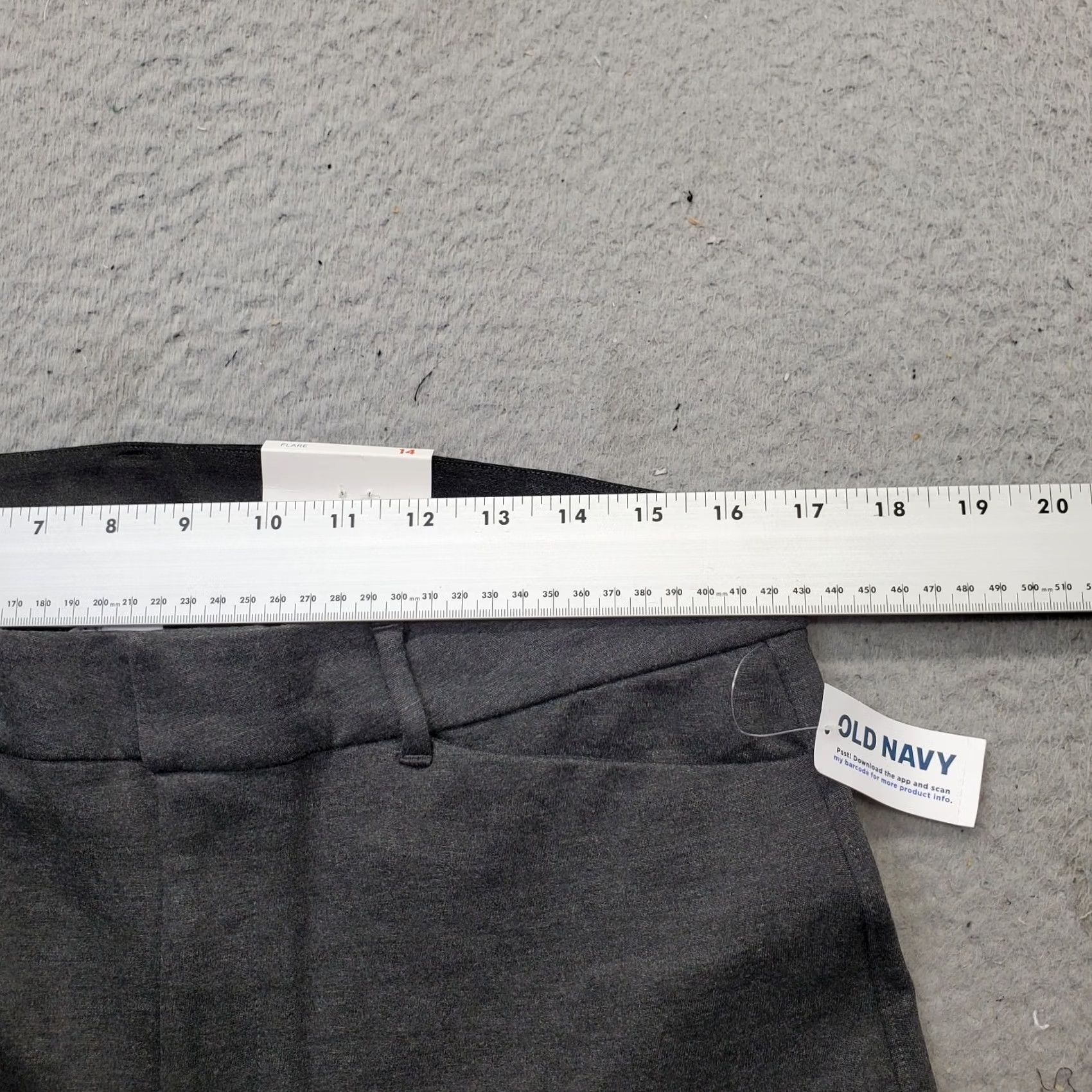 Old Navy Old Navy Trouser Pants Women's 14 Gray Viscose Blend Stretch Casual Flared Leg Size 36" / US 14 / IT 50 - 6 Thumbnail
