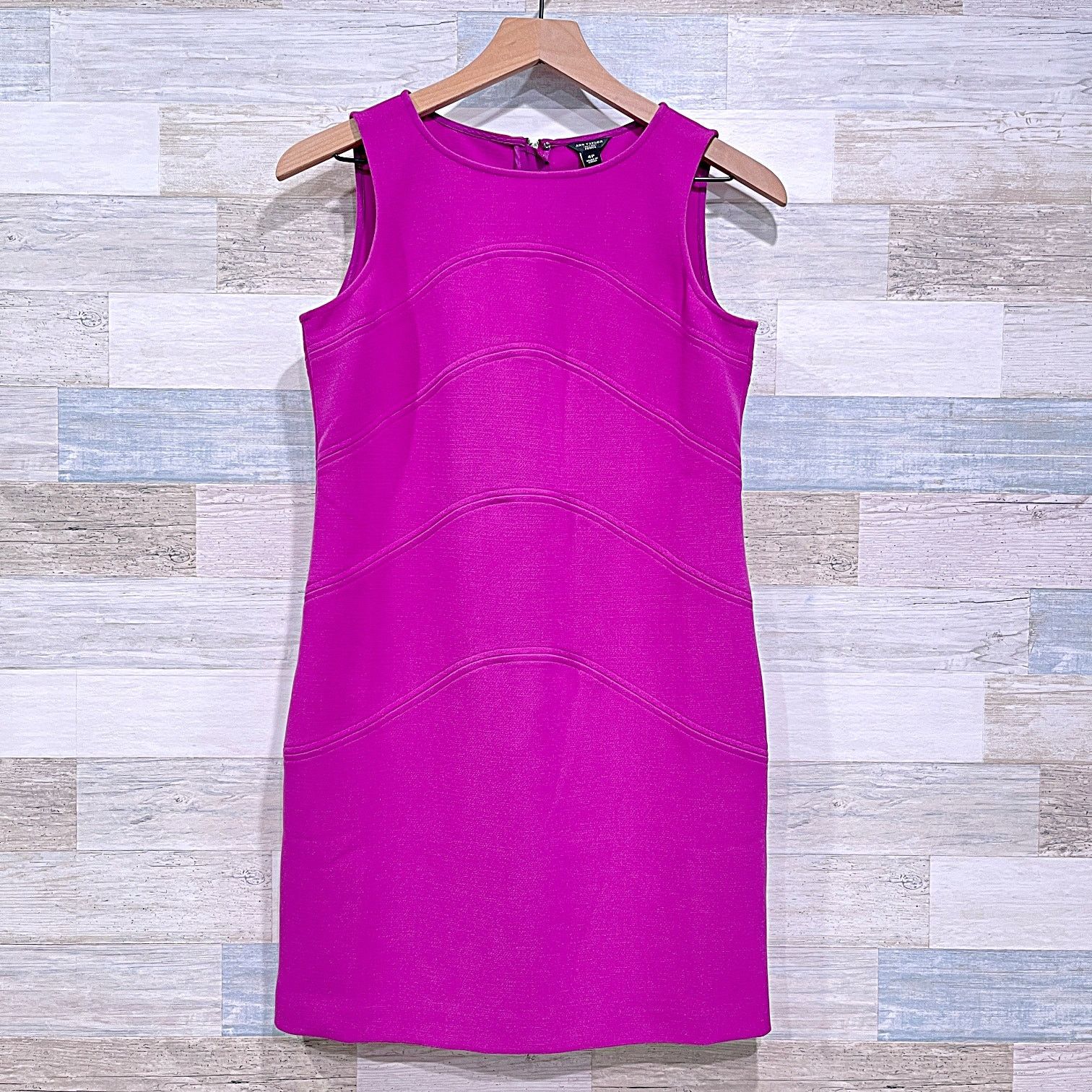 Ann Taylor Ann Taylor Downtown Shift Dress Purple Mini Sleeveless 4P Size S / US 4 / IT 40 - 1 Thumbnail