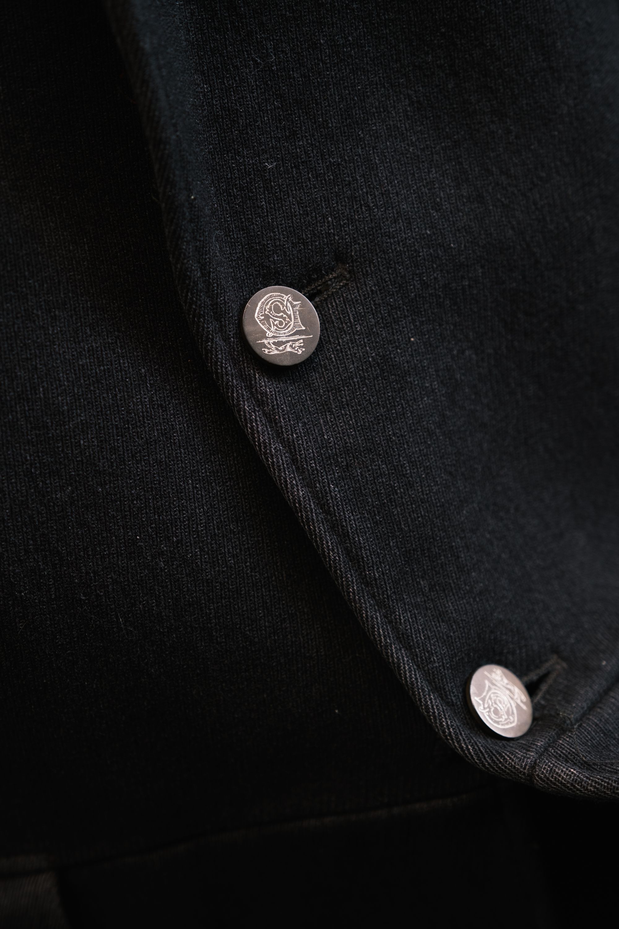 Vintage Vintage Caldene Gents Black Sack Coat Pure New Wool Size 48R - 3 Thumbnail
