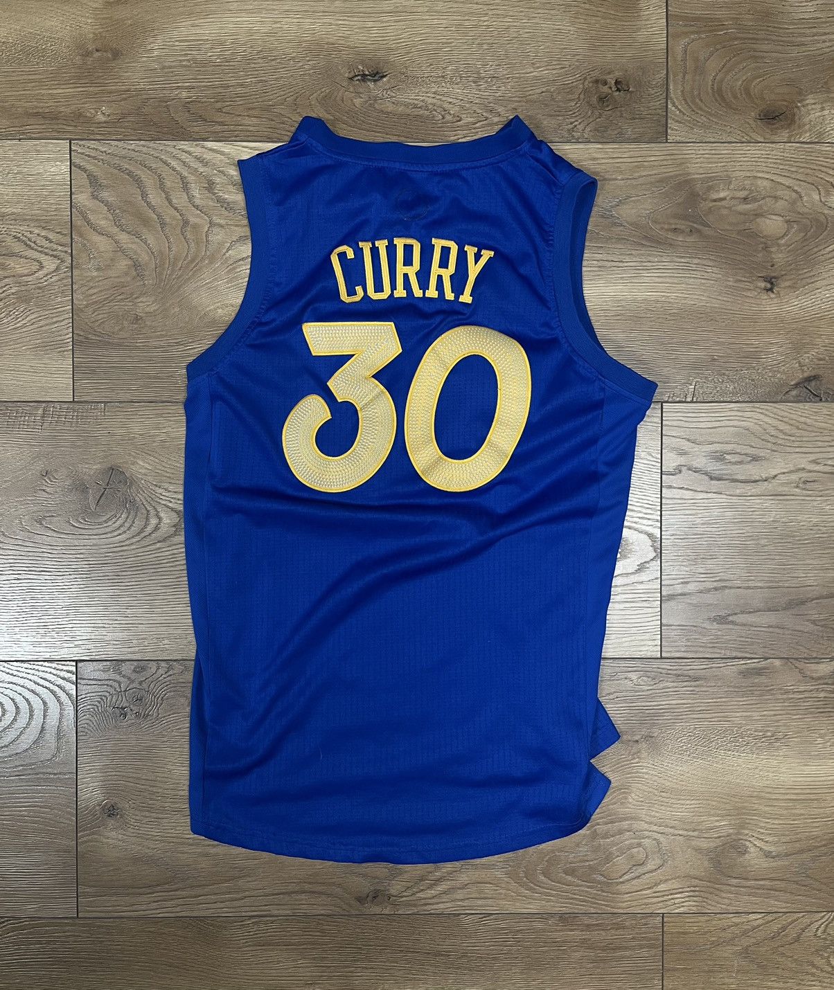 image of Stephen Curry 2016 Gsw Christmas Day Adidas Swingman Jersey in Blue, Men's (Size Large)
