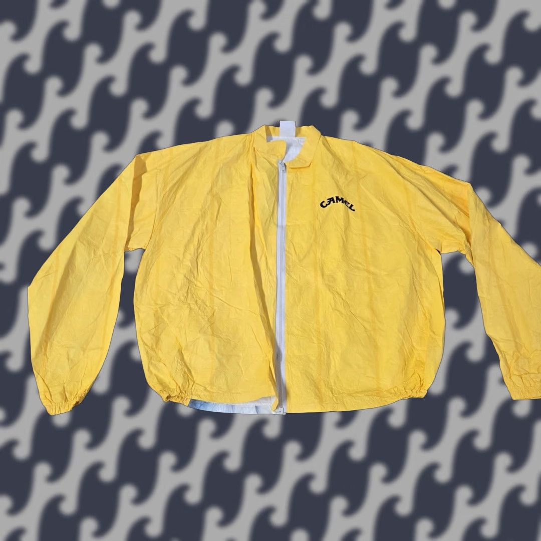 Camel VINTAGE Camel Jacket Mens XL Yellow Tyvek Blues Brothers Promo Windbreaker 90s Size US XL / EU 56 / 4 - 1 Thumbnail