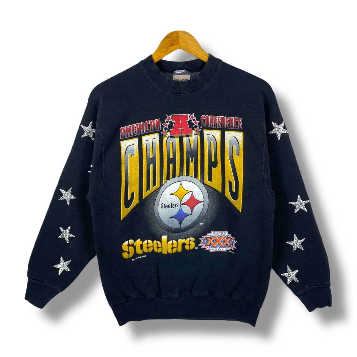 NFL Vintage 90's STEELERS American Conference Champs Crewneck Size US L / EU 52-54 / 3 - 1 Thumbnail